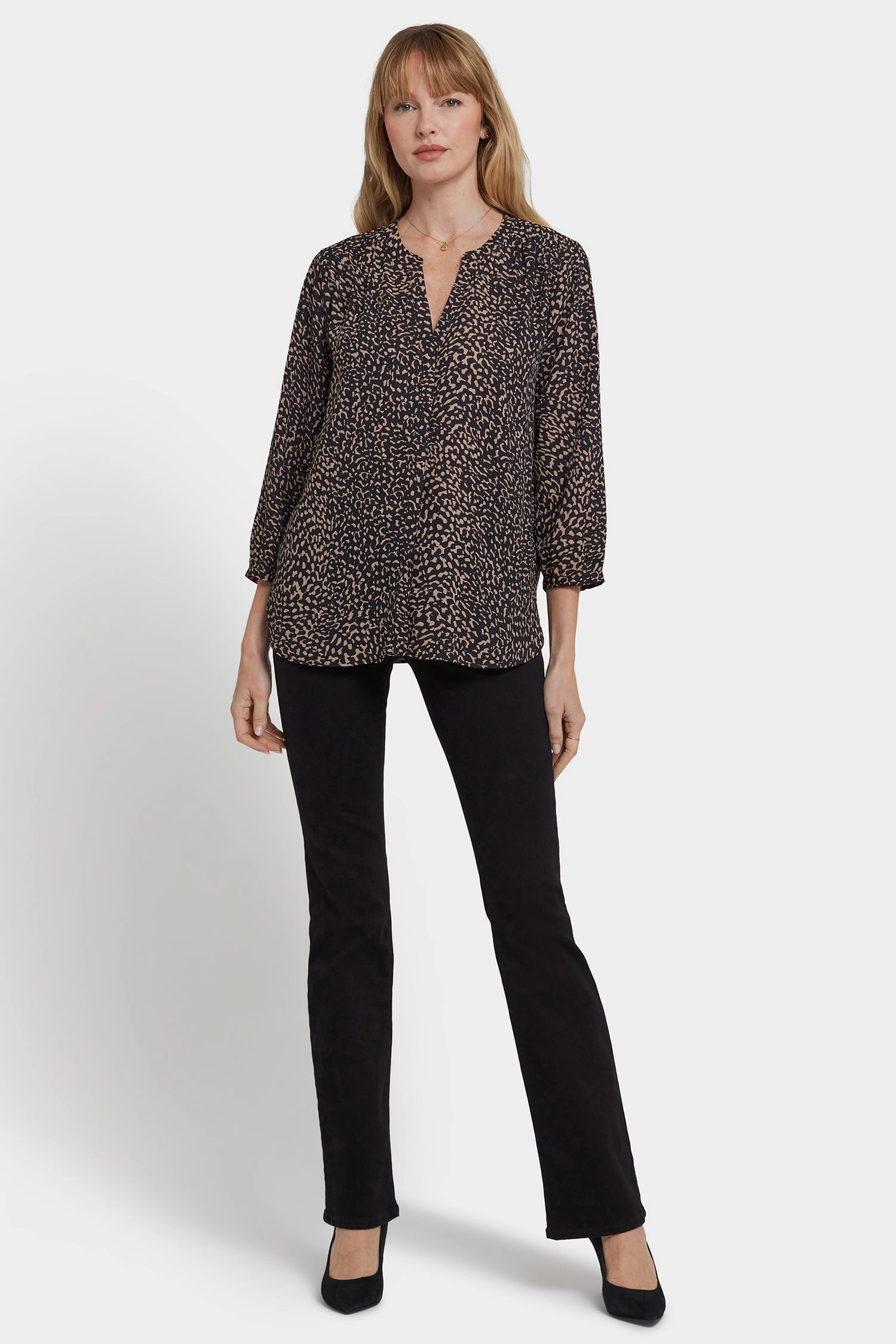 Soft Touch Fabric Pintuck Blouse - Camille le Vie
