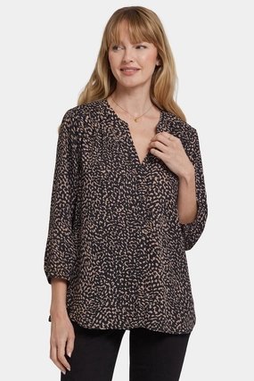 Designer Touch Relaxed Fit Pintuck Blouse - Camille le Vie
