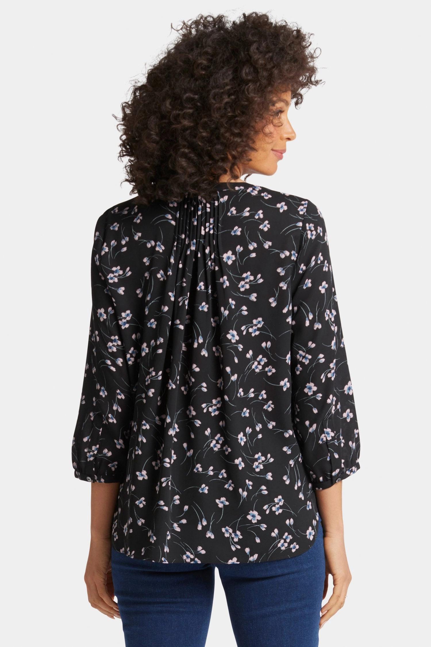 holiday season Pintuck Blouse - Cascade Petals