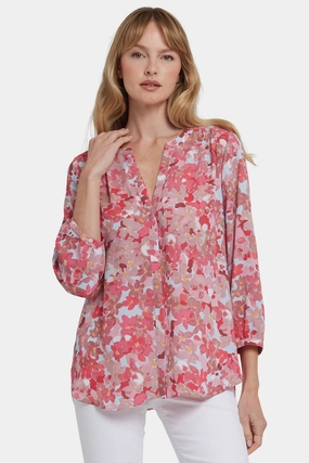 Essential Wardrobe Odor Control Fabric Pintuck Blouse - Luciana