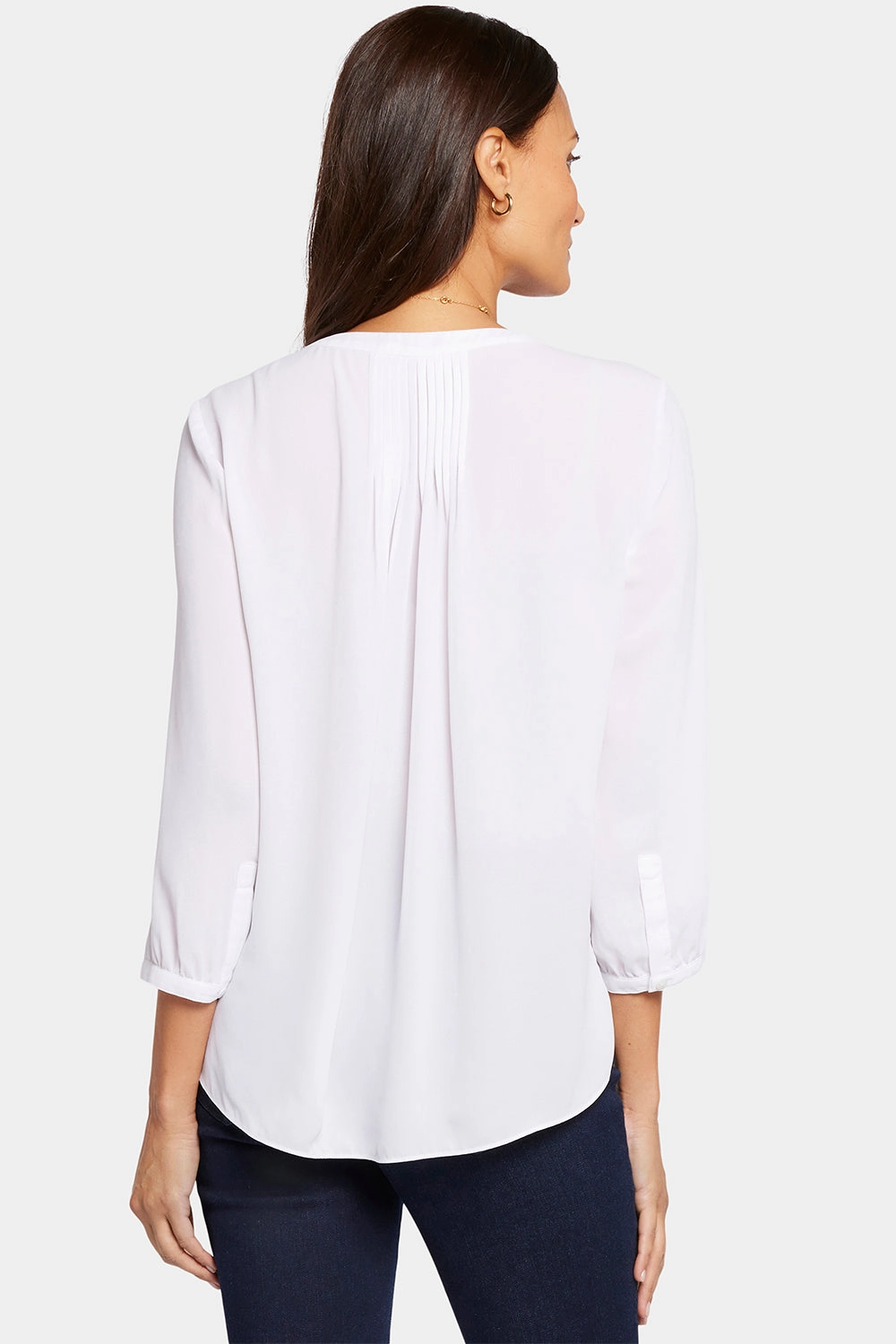 Pintuck Blouse - Optic White Plus size option