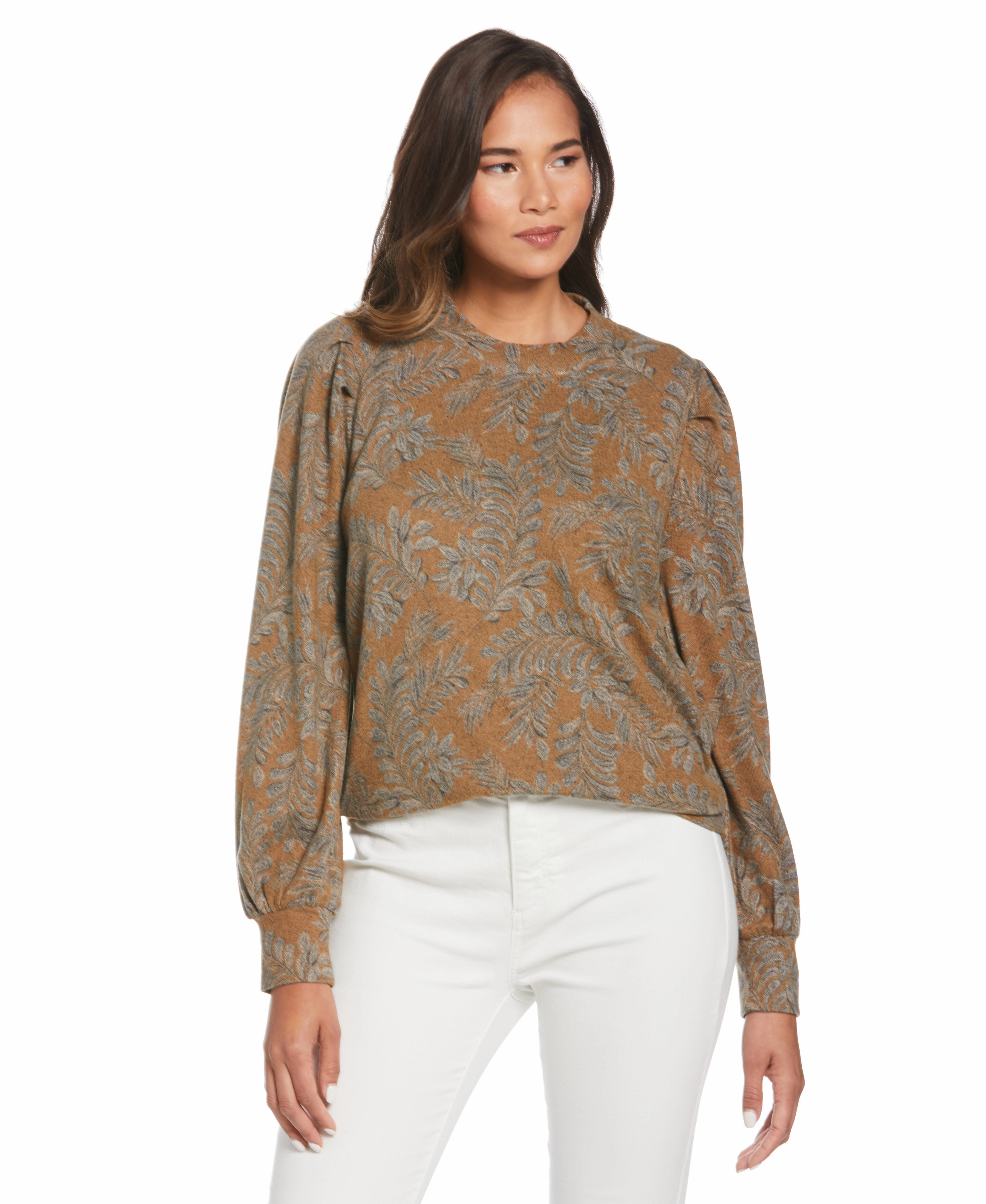 Pleat Sleeve Knit Shirt Winter Comfort Cold-weather knit