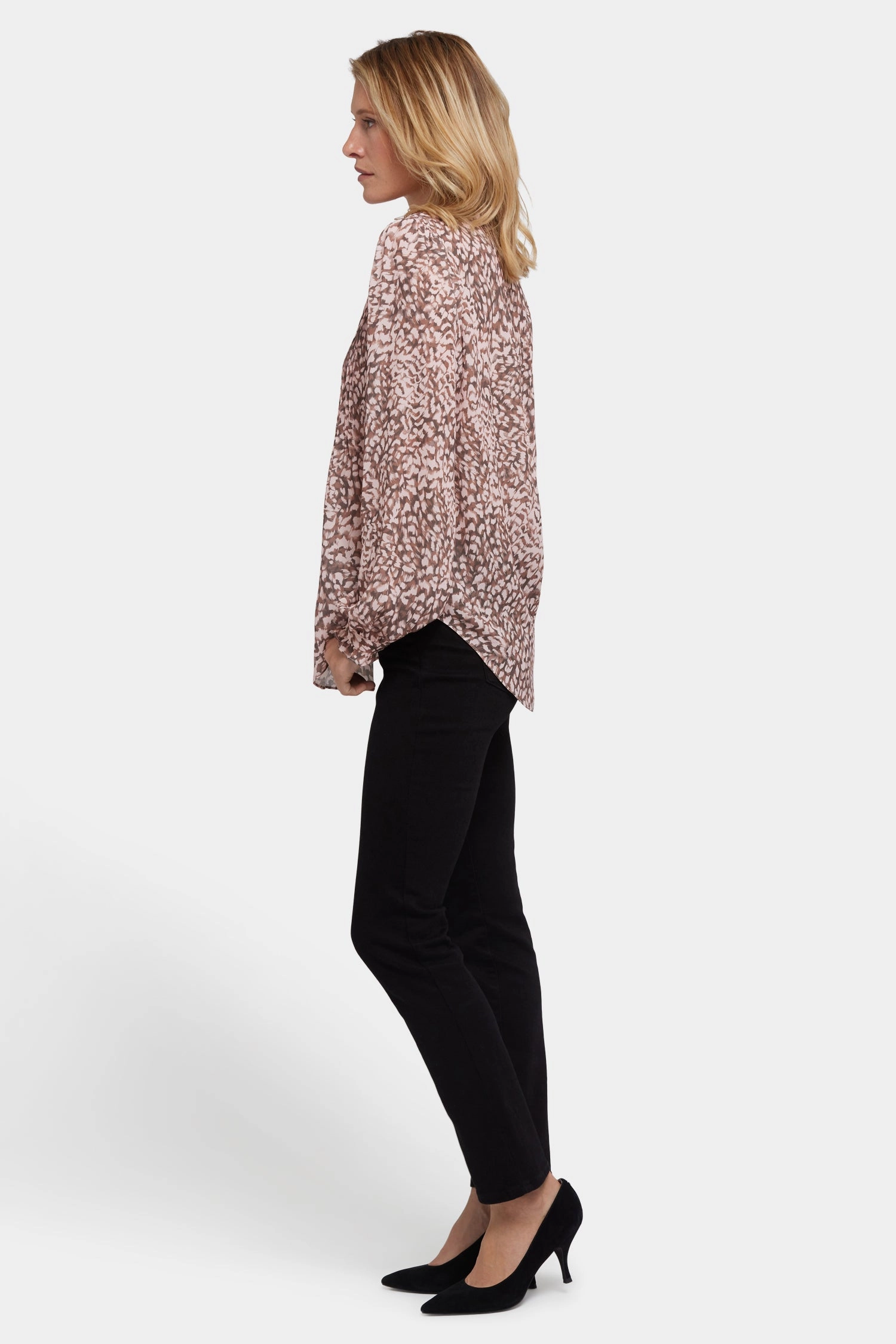 Floral Motif Pleated Front Tunic - Delacroix