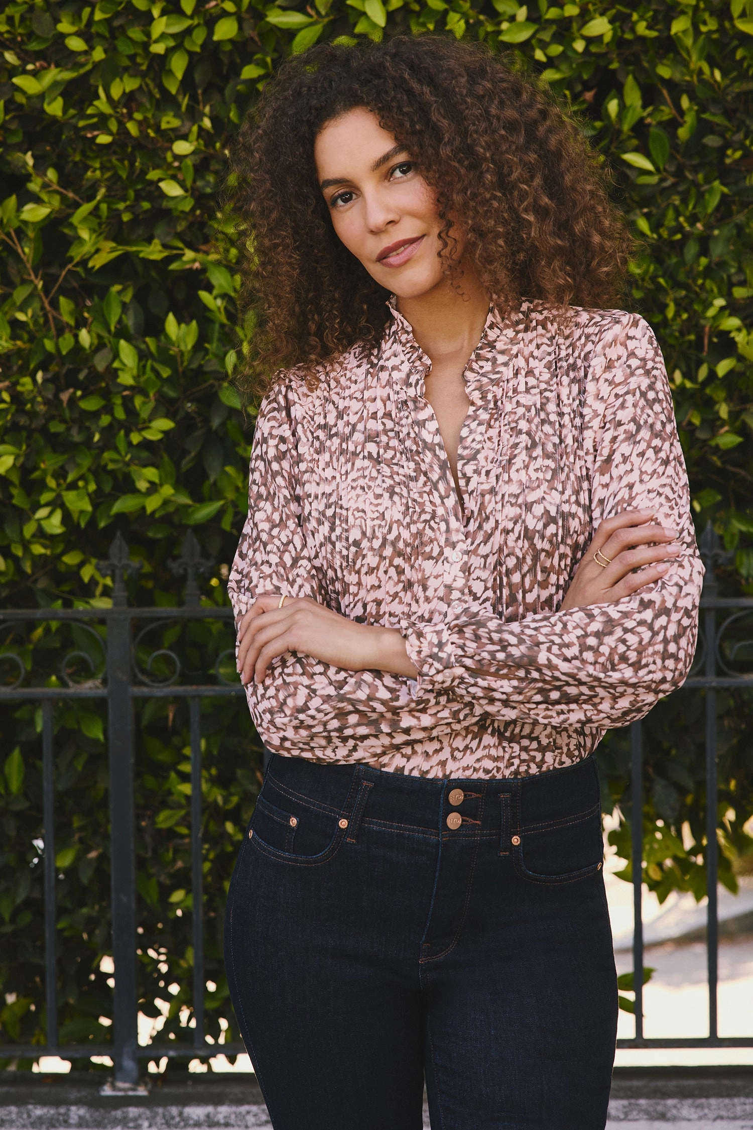 Pleated Front Tunic - Delacroix hypoallergenic material