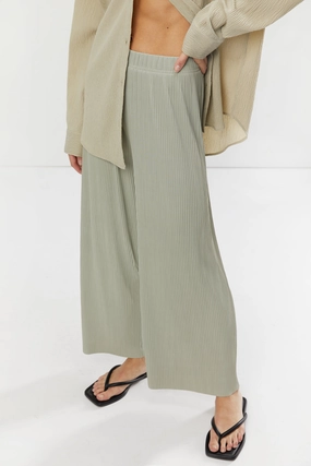 PLEATED PANT Mesh Lined