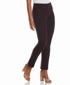 Roomy Comfort Comfy Performance Fit Ponte Knit Slim Leg Pant - Comfort Fit