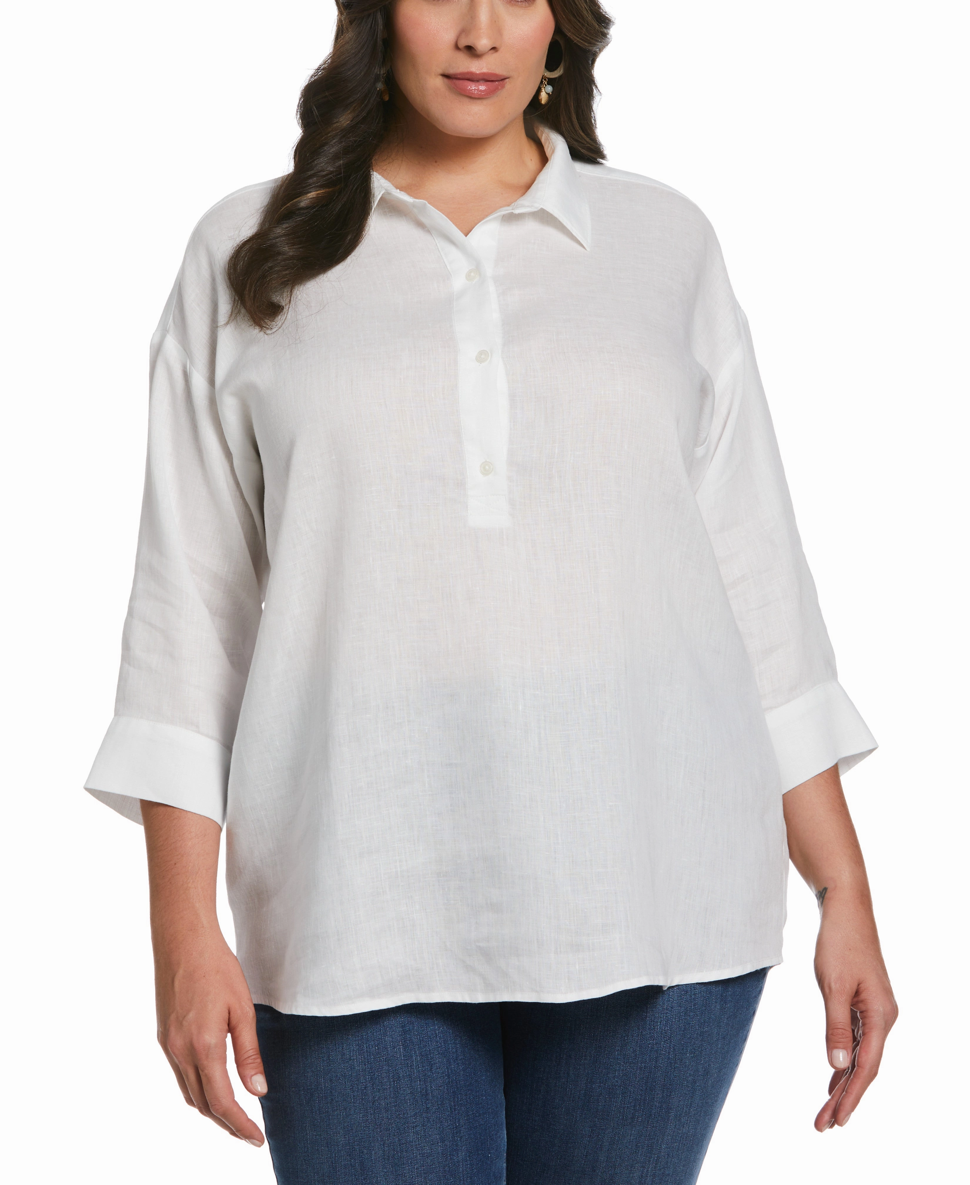 Classic Layer Cozy Vibes Popover Linen Shirt