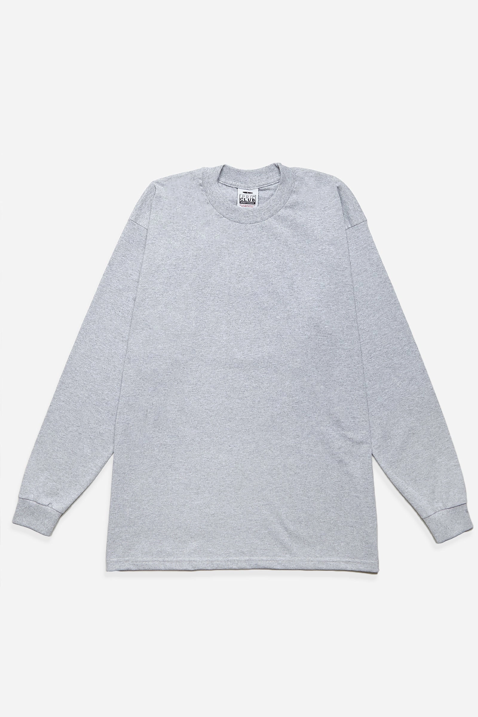 Timeless Appeal AntiStatic Properties Pro Club - Heavyweight Long Sleeve T-Shirt - Heather Grey