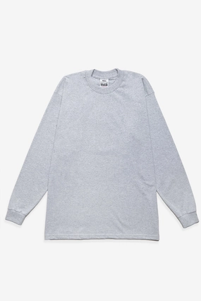 Timeless Appeal AntiStatic Properties Pro Club - Heavyweight Long Sleeve T-Shirt - Heather Grey