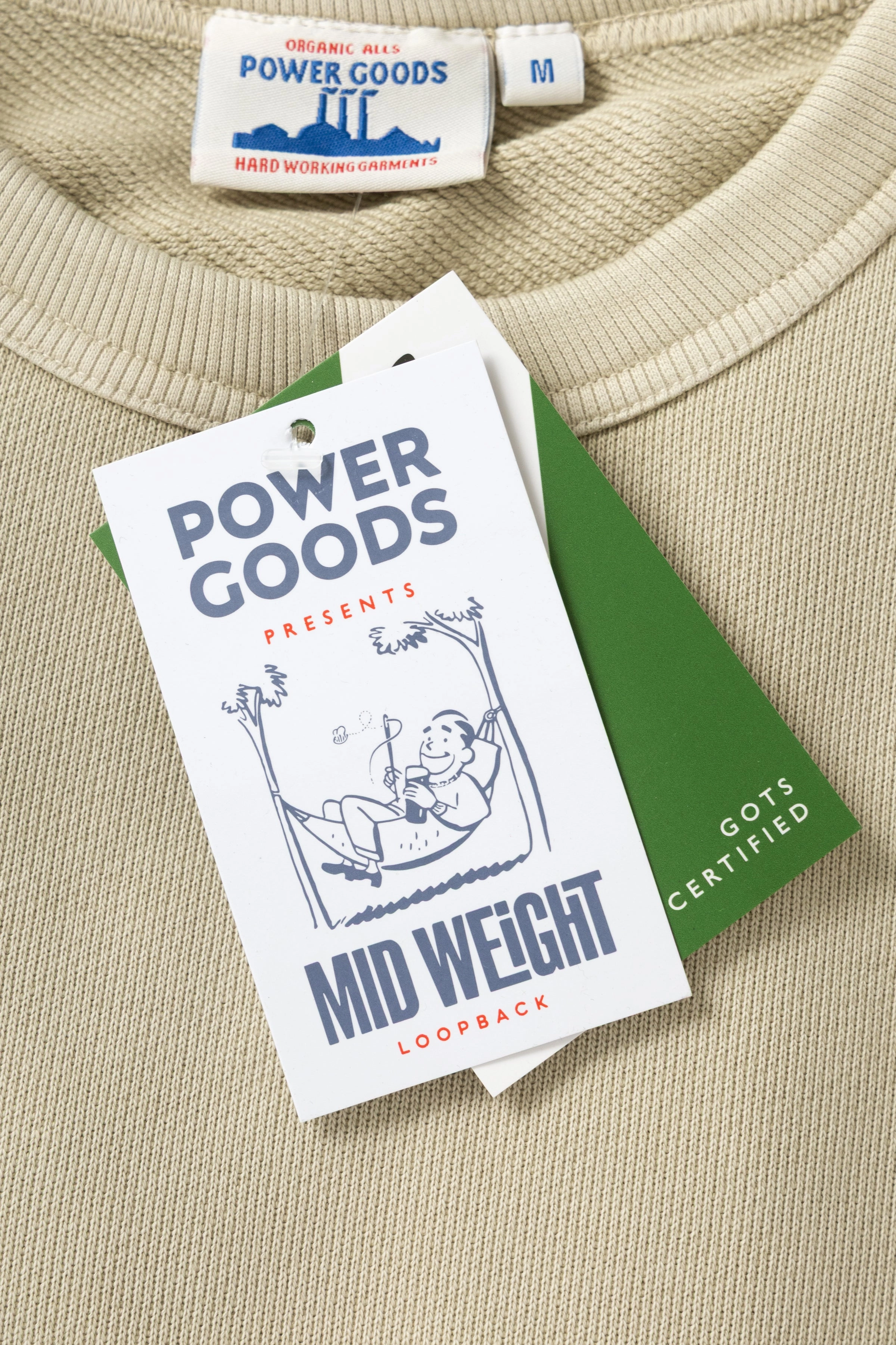 Easy Movement Effortless Fit Power Goods - Loopback Crewneck - Bone