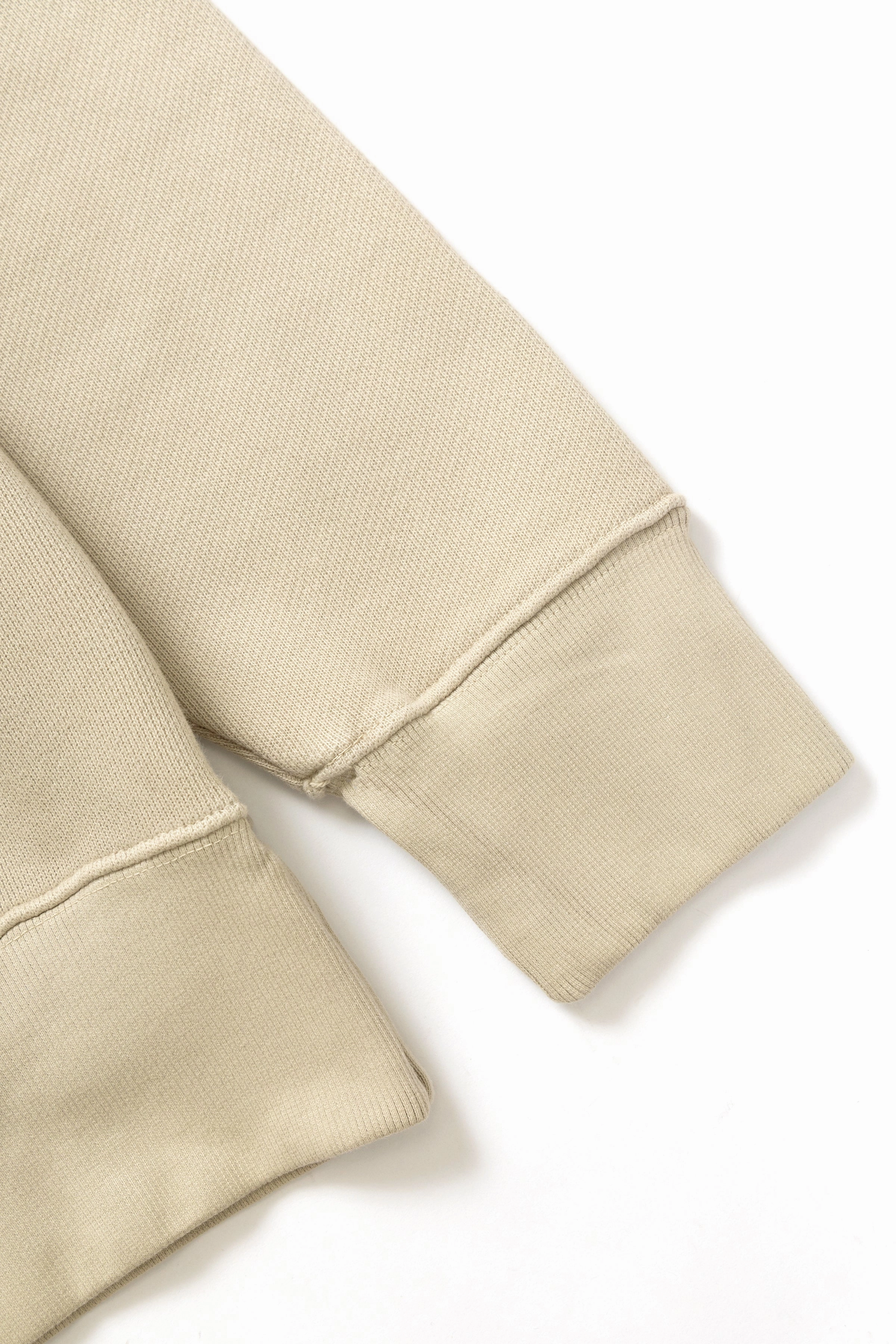 Double Layered Collar Comfort Layer Power Goods - Loopback Crewneck - Bone