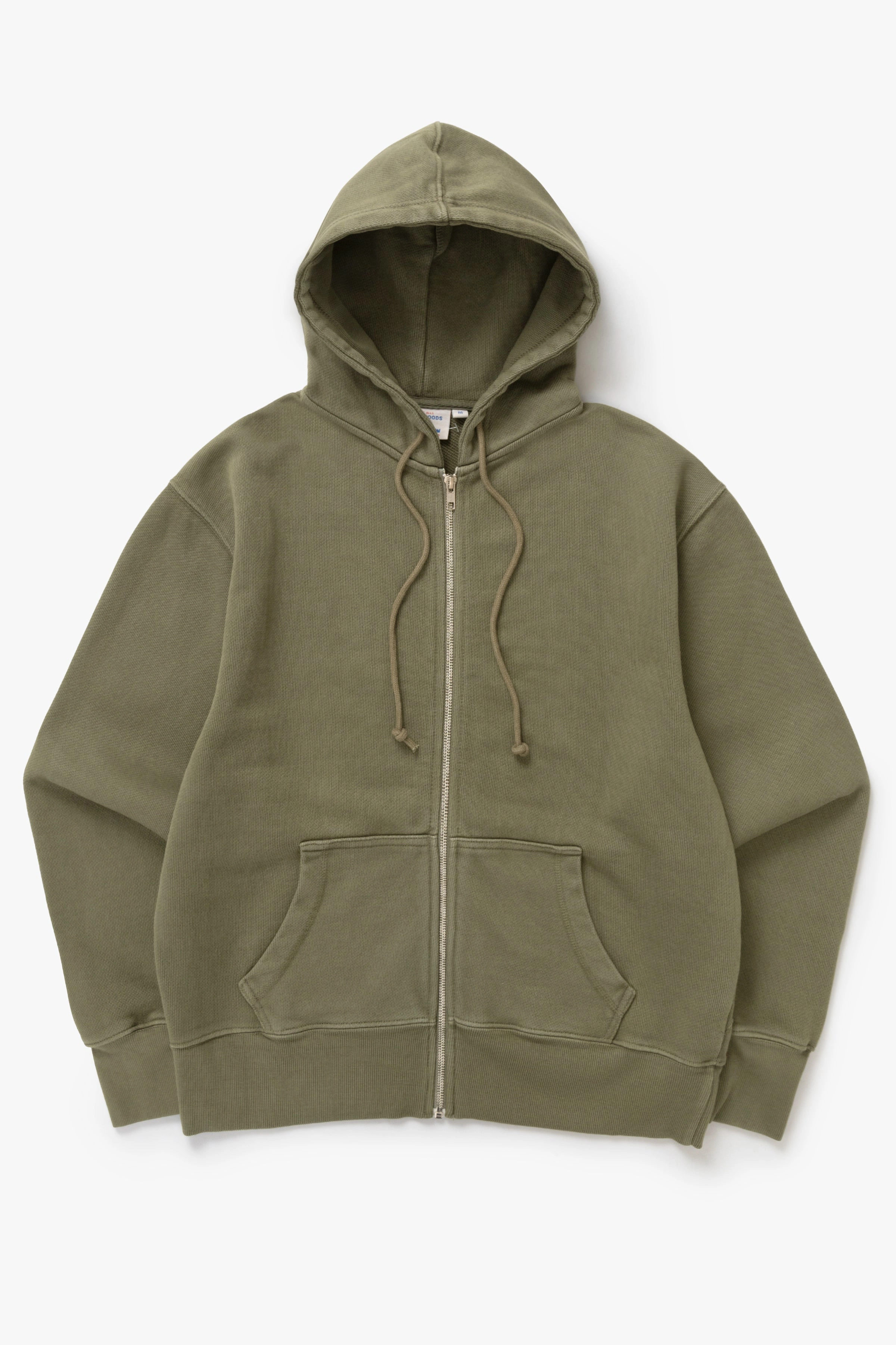 Power Goods - Loopback Zip Hoodie - Olive Comfortable Style