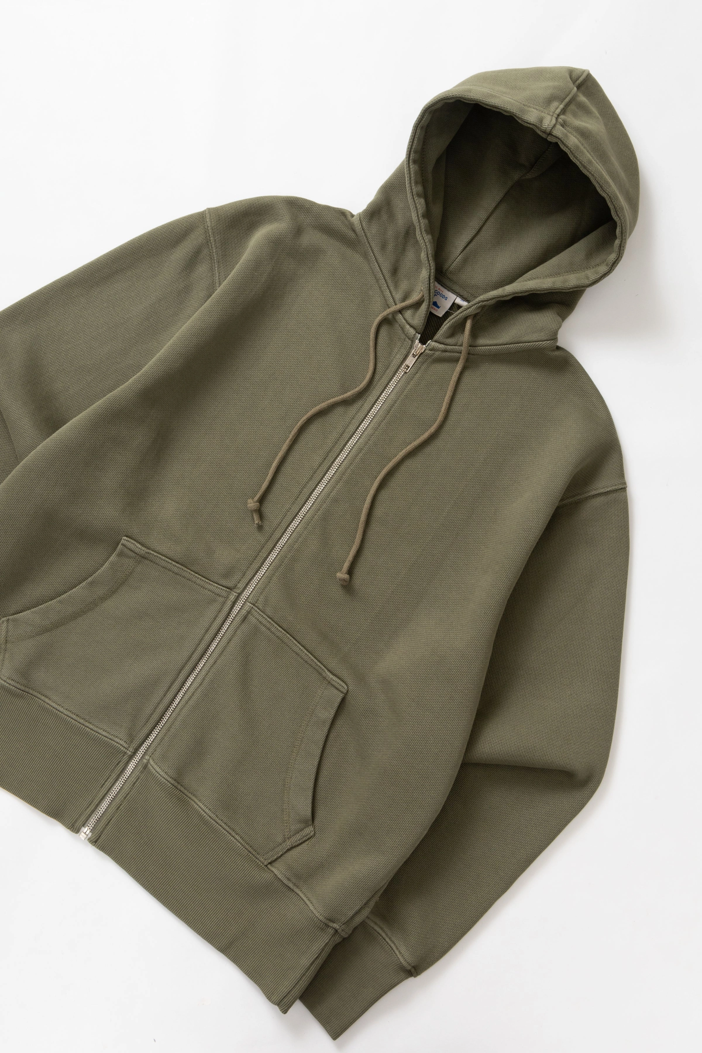 Power Goods - Loopback Zip Hoodie - Olive Flexible Style Trendy Comfort