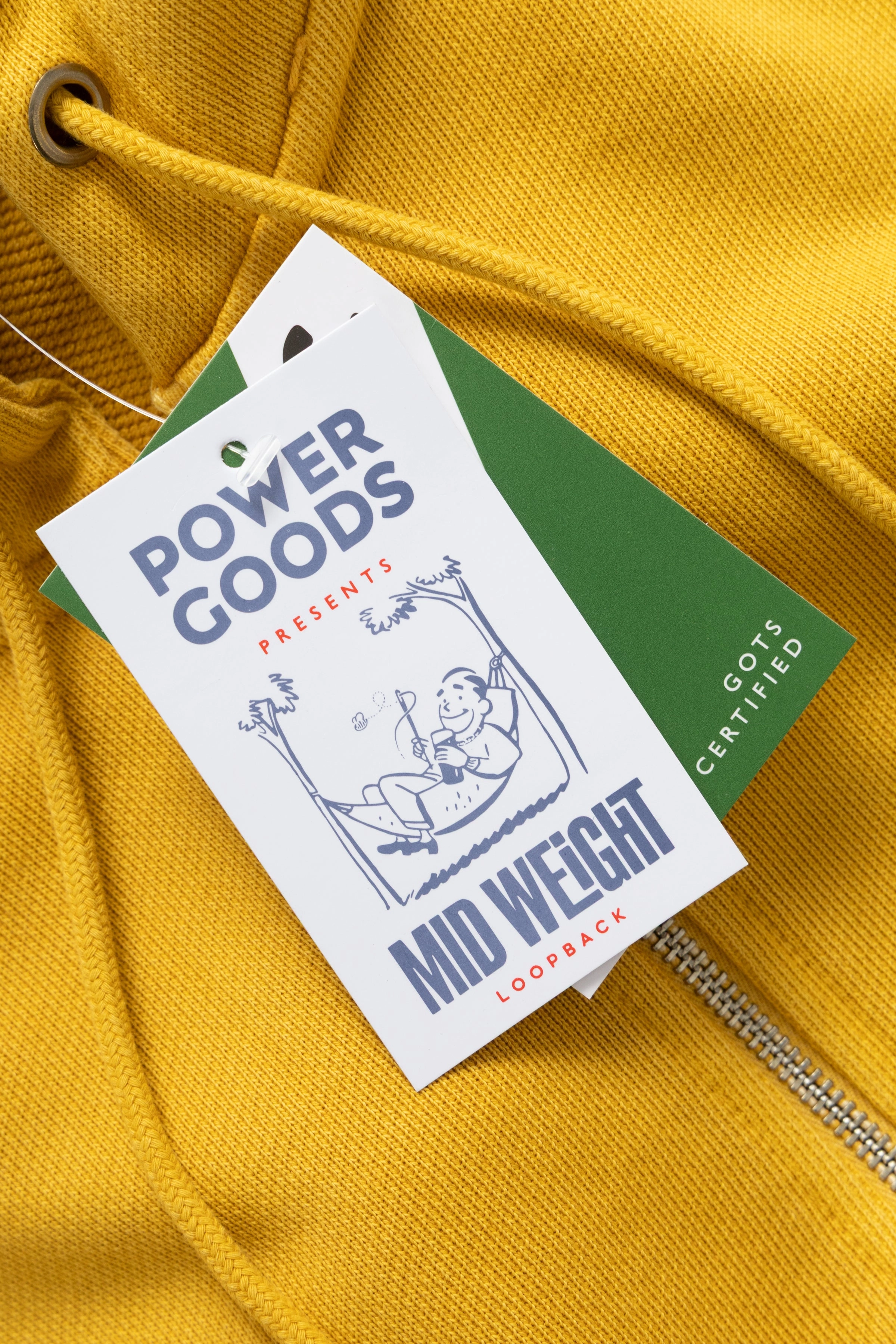 Power Goods - Loopback Zip Hoodie - Sunflower Relaxed Style