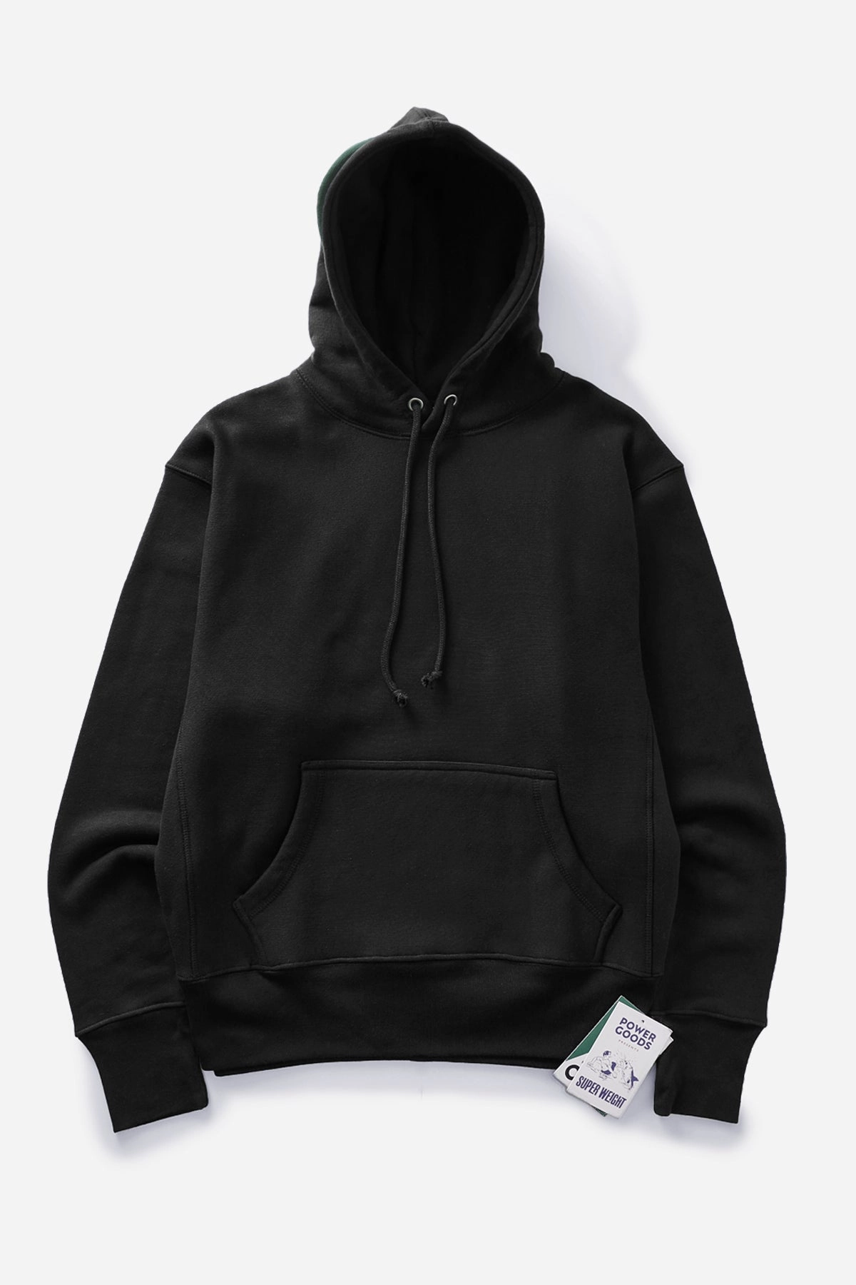 Power Goods - Super Weight Hoodie - Black Versatile Styling