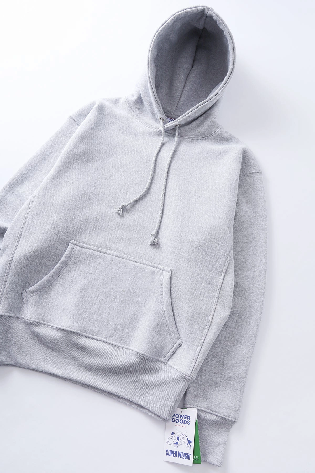 Comfy Essentials Power Goods - Super Weight Hoodie - Heather Grey