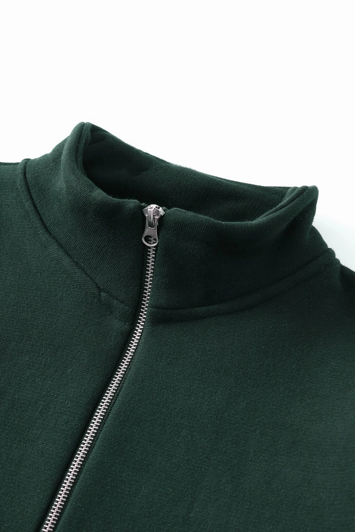 Adjustable drawstring Lightweight Fit Power Goods - Super Weight Quarter Zip - Forest Green