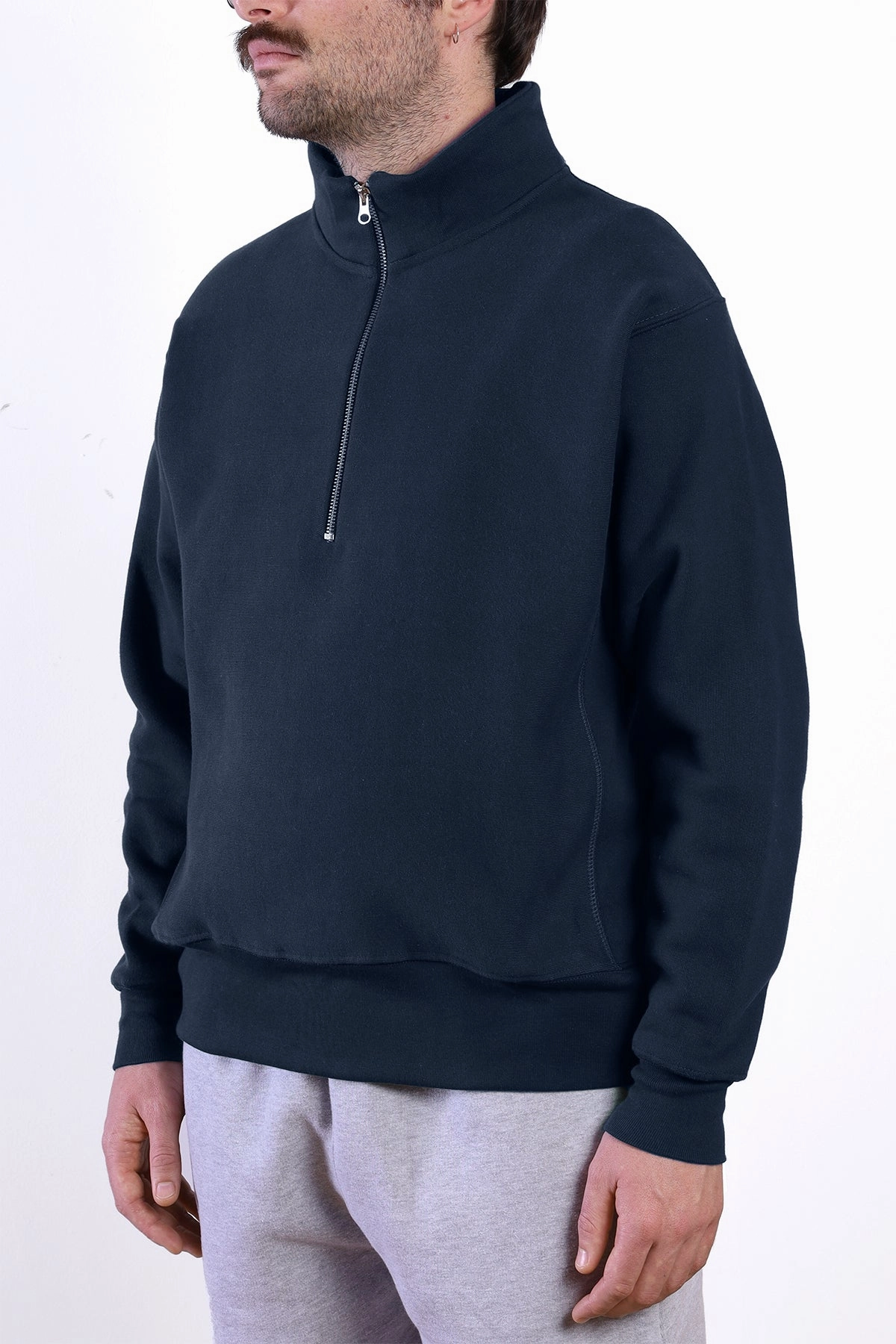 Fashion-Forward Look Warm And Comfortable Power Goods - Super Weight Quarter Zip - Navy Blue