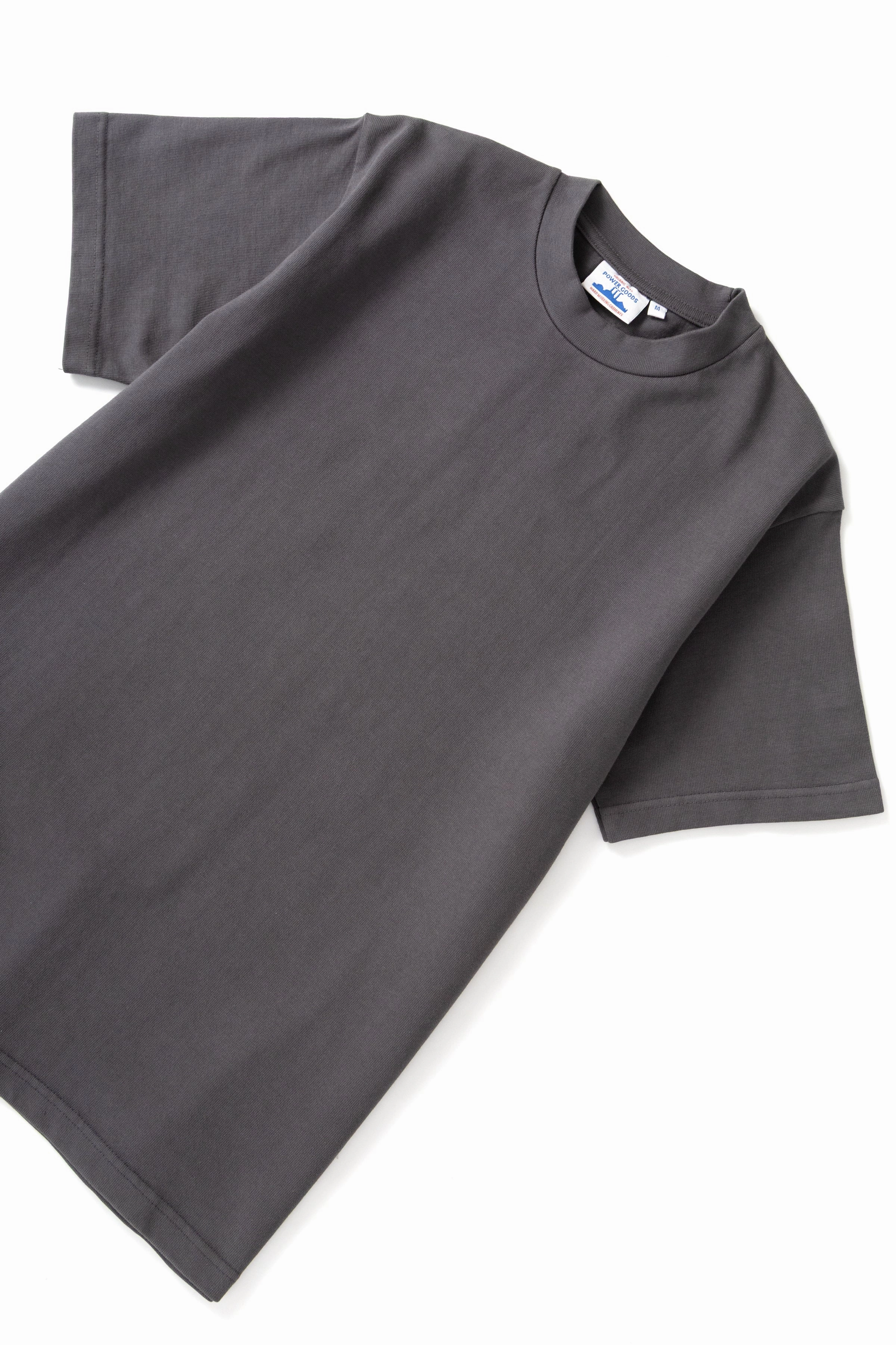 Power Goods - Super Weight T-Shirt - Washed Black Spandex Enhanced Elasticity