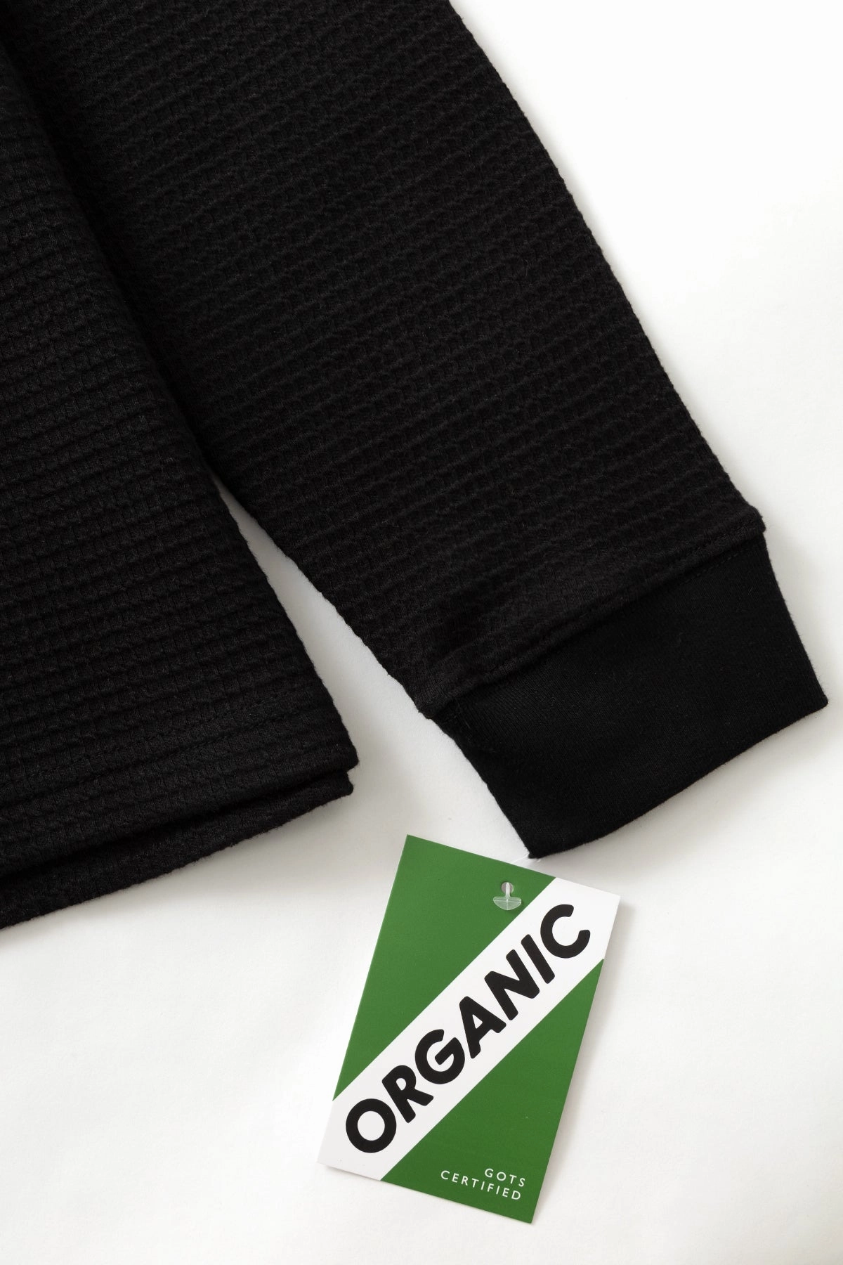 Perfect for Layering Power Goods - Thermal Waffle Long Sleeve Tee - Black