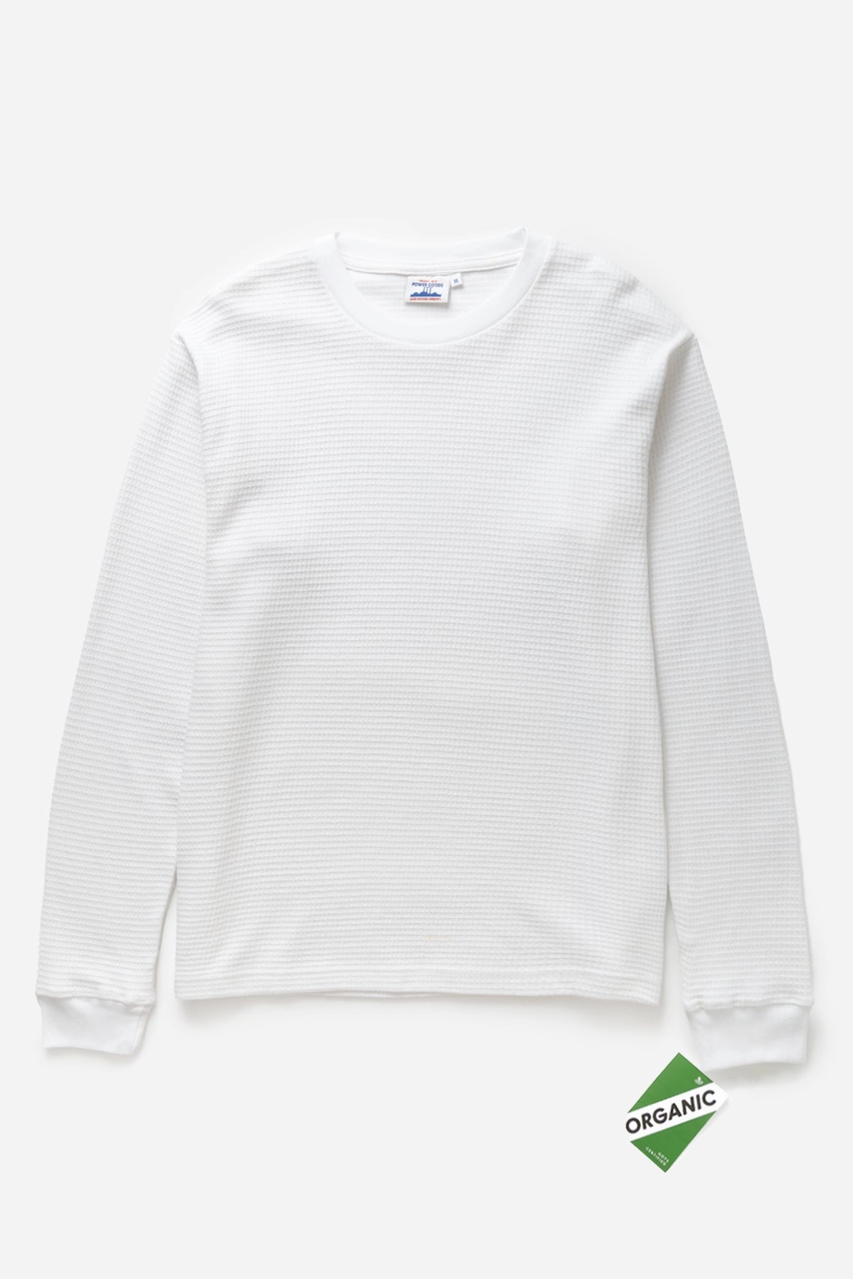 Power Goods - Thermal Waffle Long Sleeve Tee - White cyber monday