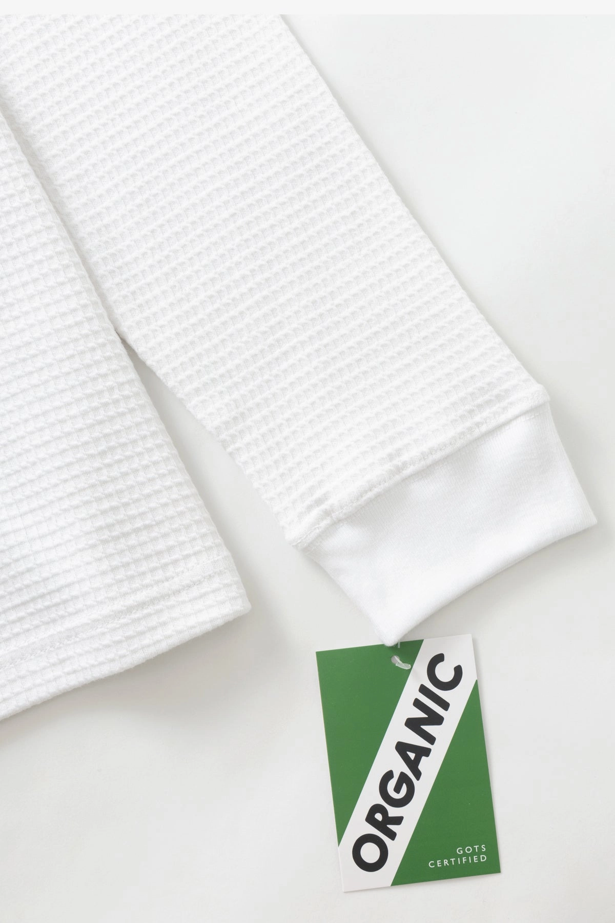 Power Goods - Thermal Waffle Long Sleeve Tee - White Easy Fit Wear