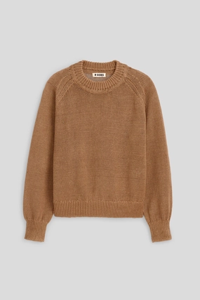 Soft Knit Wear Lind Knit Crew Camel