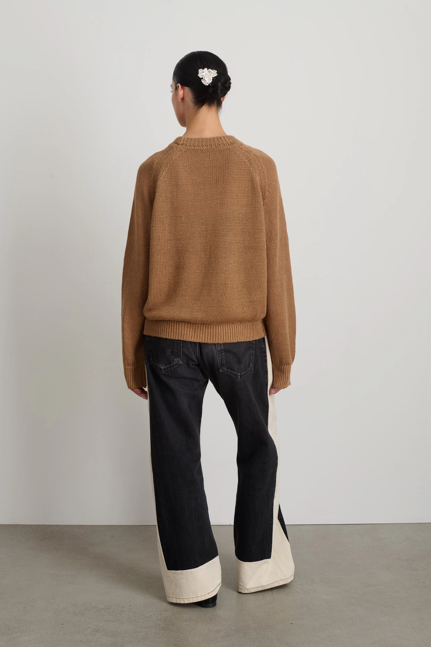 Lind Knit Crew Camel Modern Knit No Ride Up
