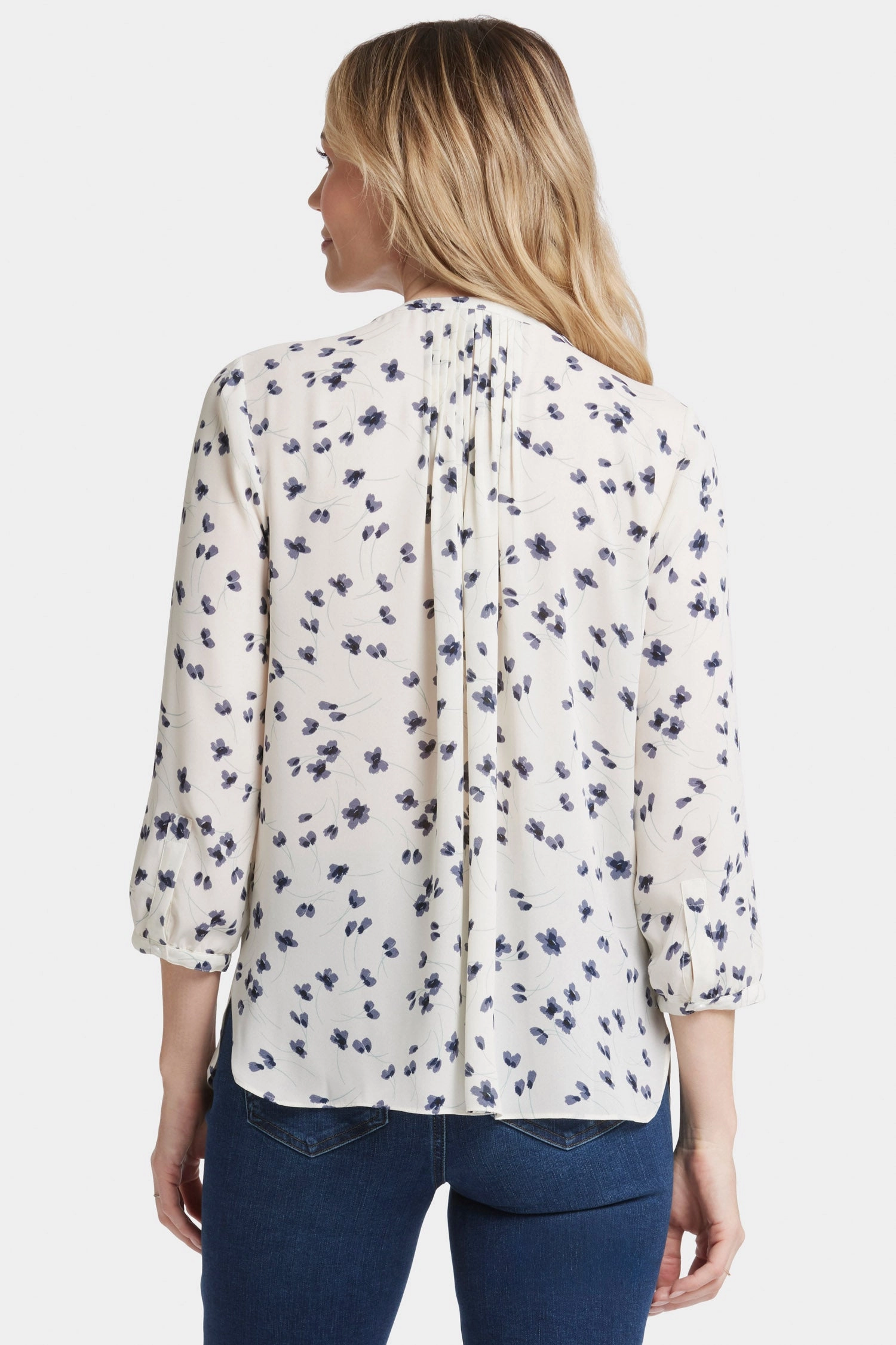 Ventilated Back Chic Layer Pintuck Blouse - Iris Buds