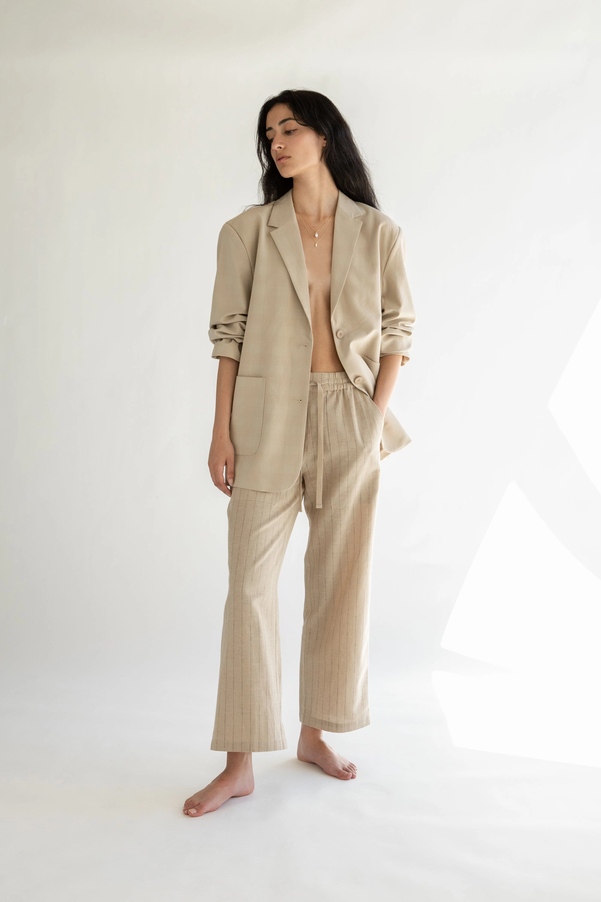 Relax Fit Wear STRIPED LINEN TROUSER