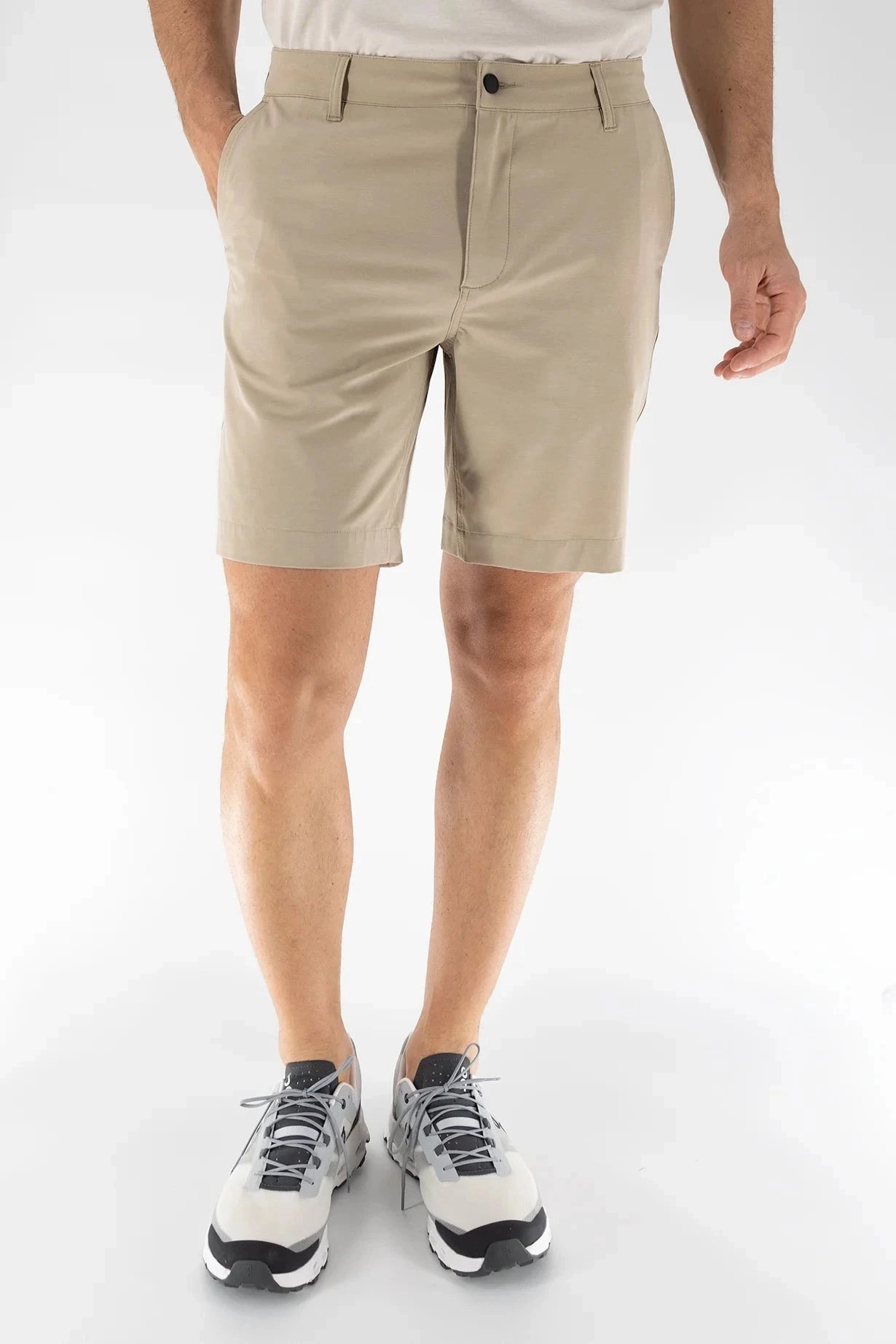 Animal Print Devil Dog Hybrid Short 8" - Sand