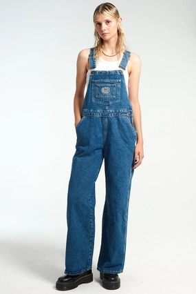 Ragged Blue Dungarees Flexible Waist Wardrobe Fit