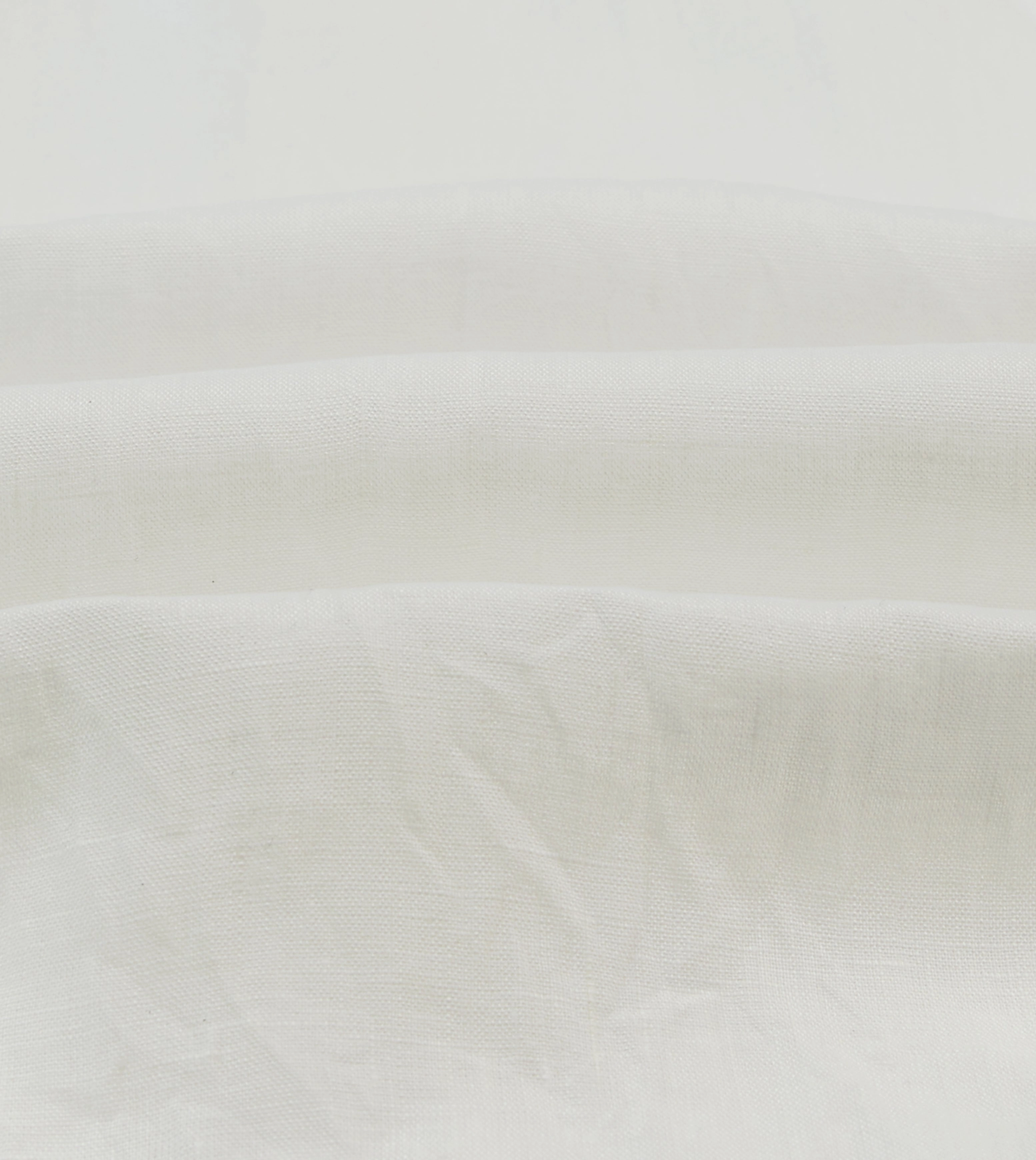 Ecru Linen Spread Collar Shirt High Street Fashion Wardrobe Essential