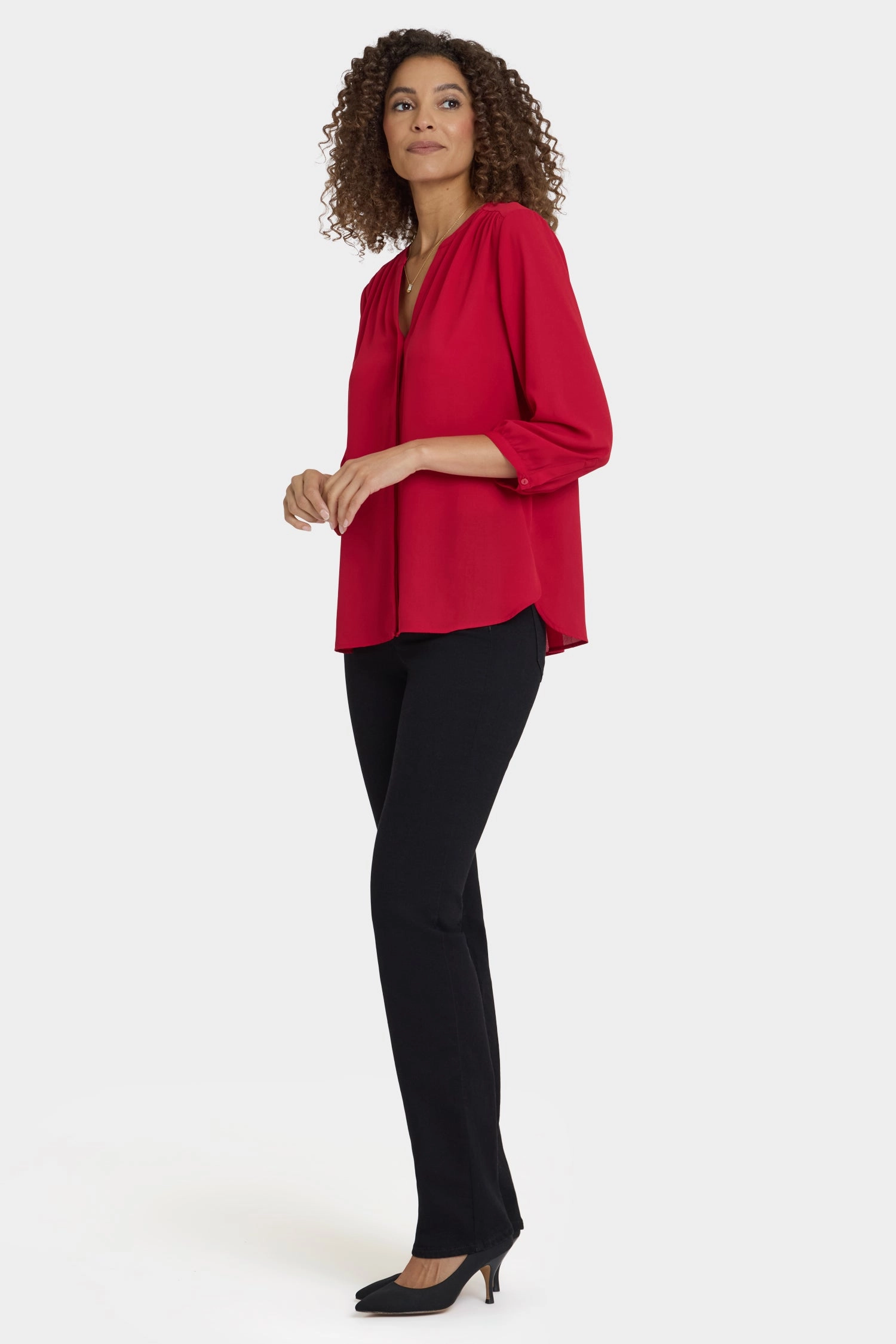 Workwear Ready Pintuck Blouse - Carnelian