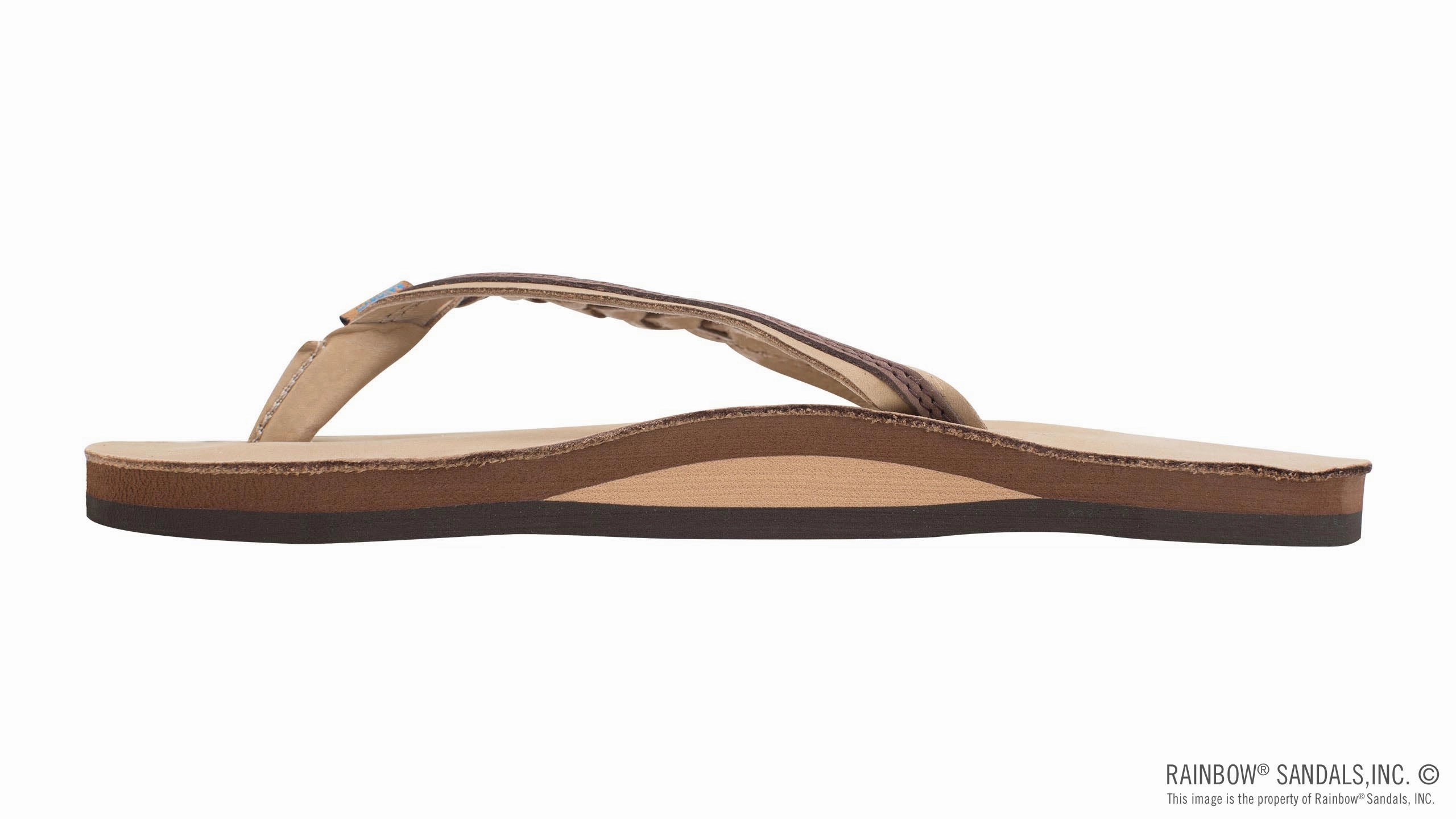 Travel Glam Dual Density Rainbow Sandals Flirty Braidy - Single Layer Premier Leather 1/2" Narrow Strap with Braid