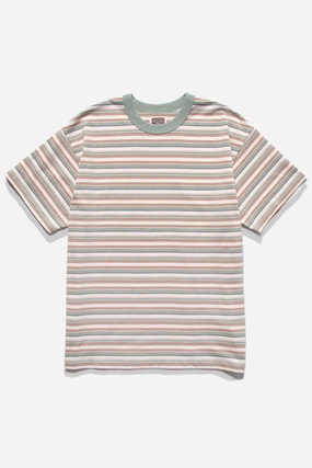 Red Ruggison - 90's Striped T-Shirt - White/Mint Relaxed Wear