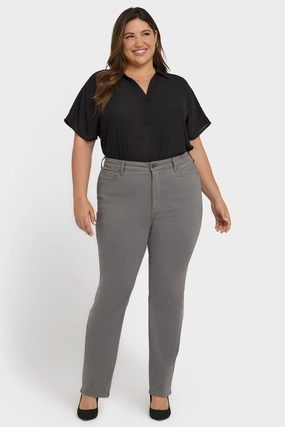 Bold Look Professional Wear Marilyn Straight Jeans In Plus Size - Lunar Stone