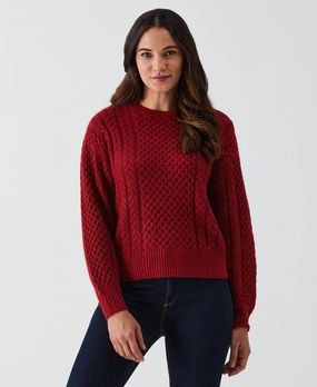 Relaxed Cable Knit Sweater Knitwear Comfort