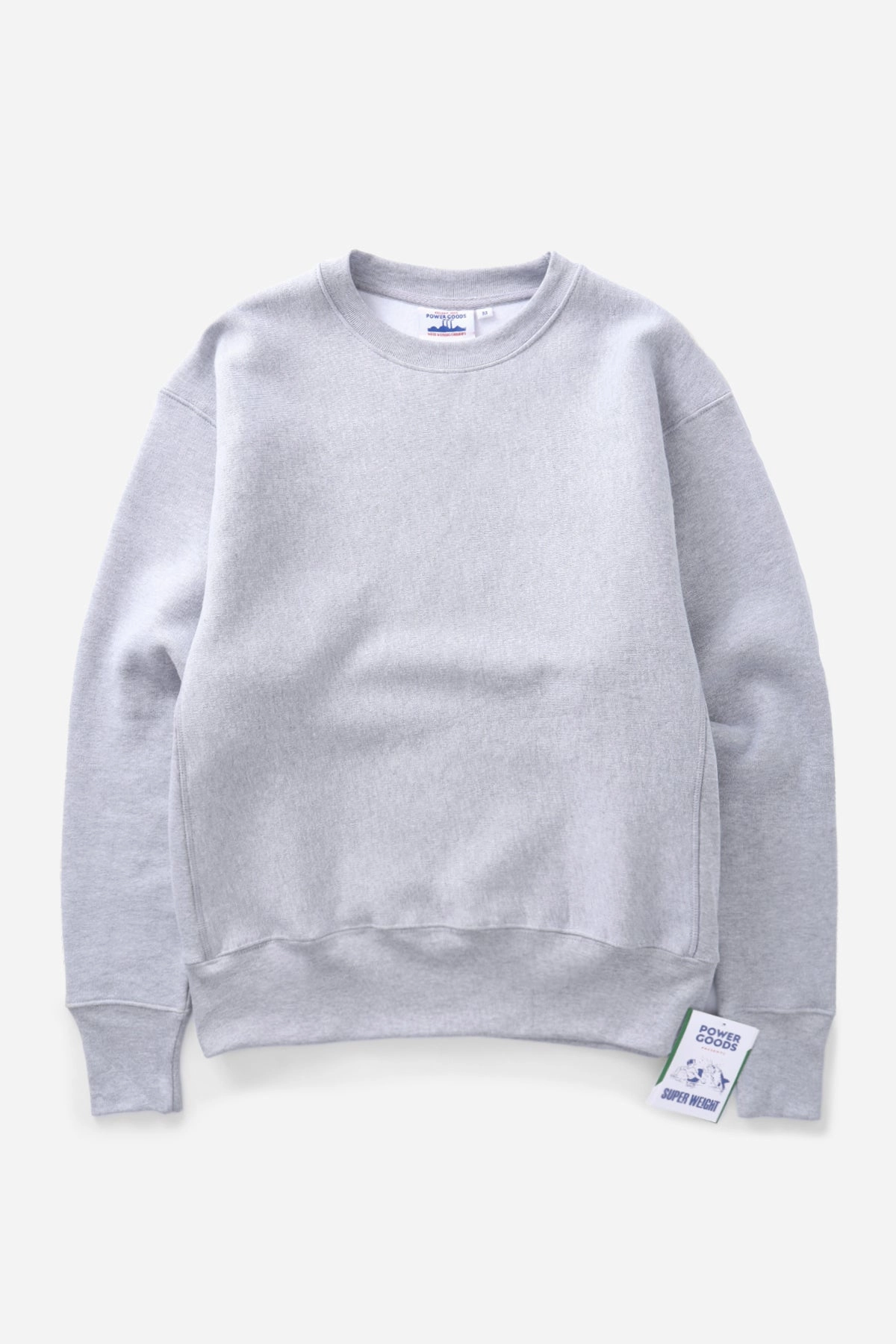 Fade Resistant Dye Power Goods - Super Weight Crewneck - Heather Grey