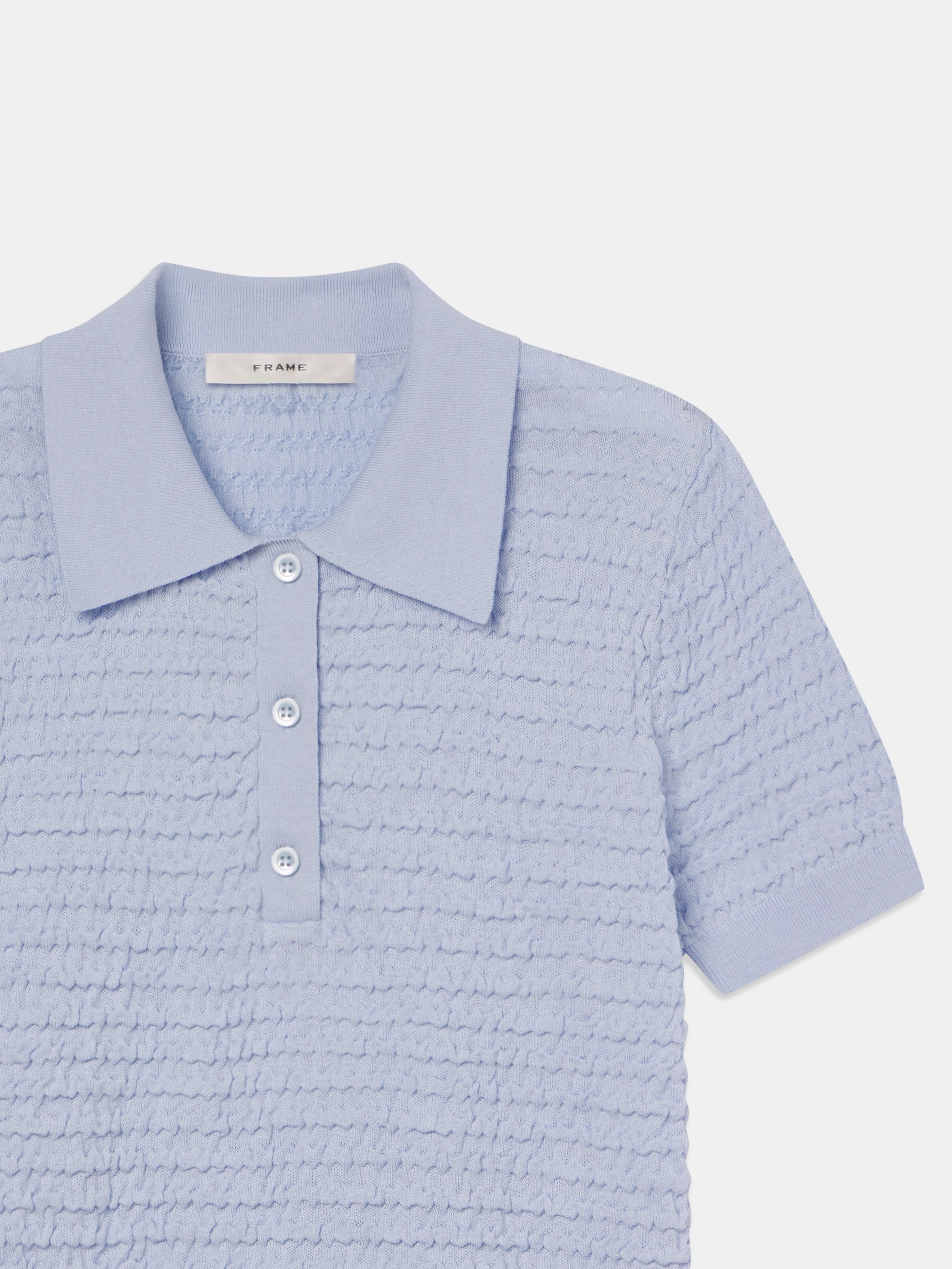 The Smocked Polo -- Light Chambray Sport Fit Breathable Layer Fit