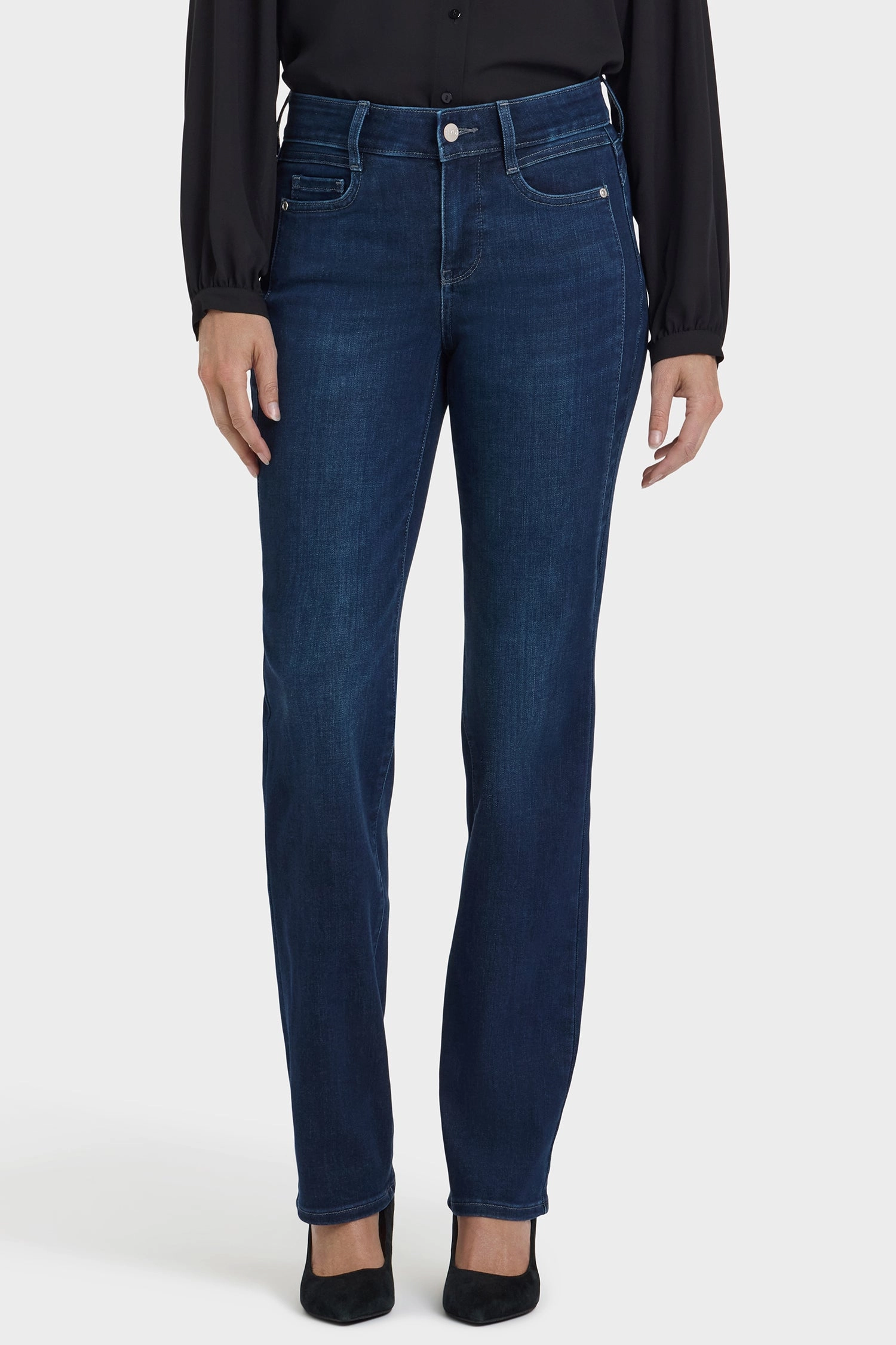 Easy Fit Marilyn Straight Jeans - Blackened Blue