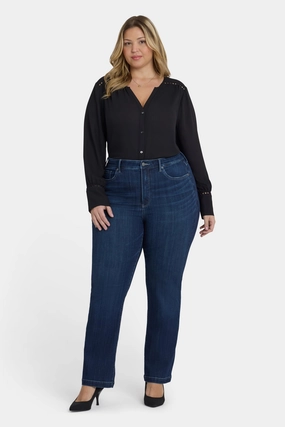 Core Layer Lifestyle Ready Teresa Wide Leg Jeans In Plus Size - Ink Skyline