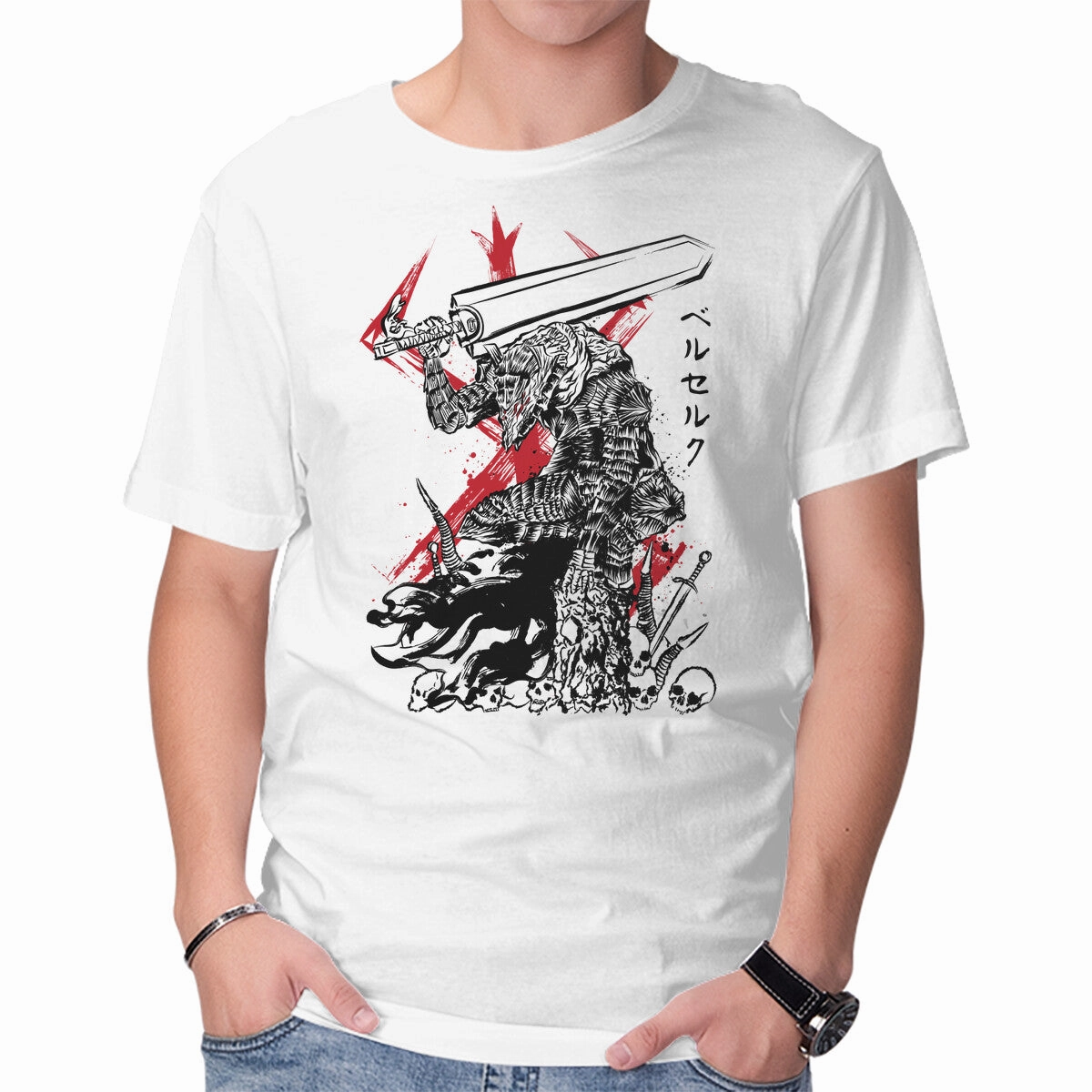 Lone Swordsman Sumi-e Reinforced Shoulder Stitching