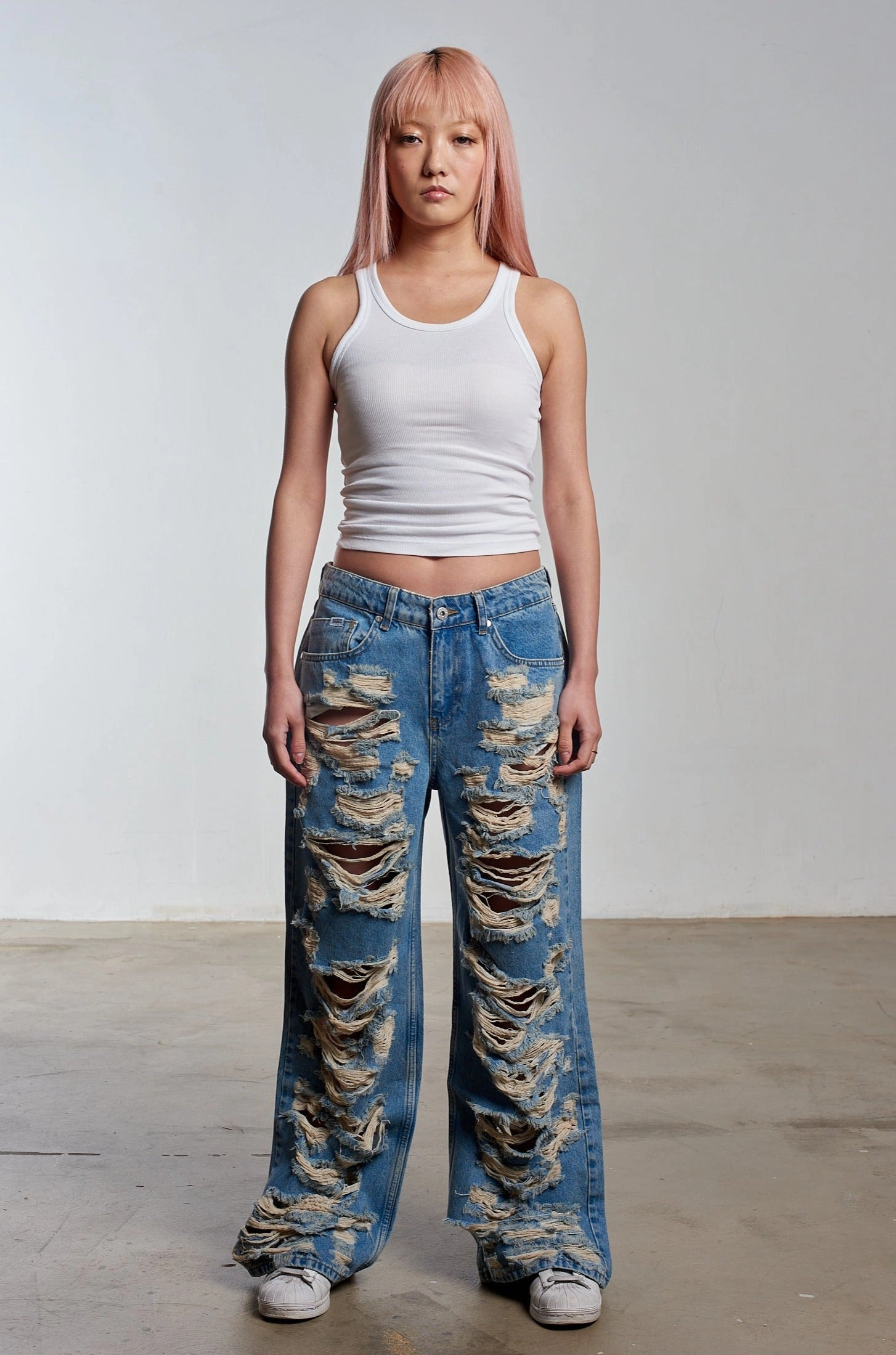 Unisex Fashion Fashion Forward Release Jeans - Distressed