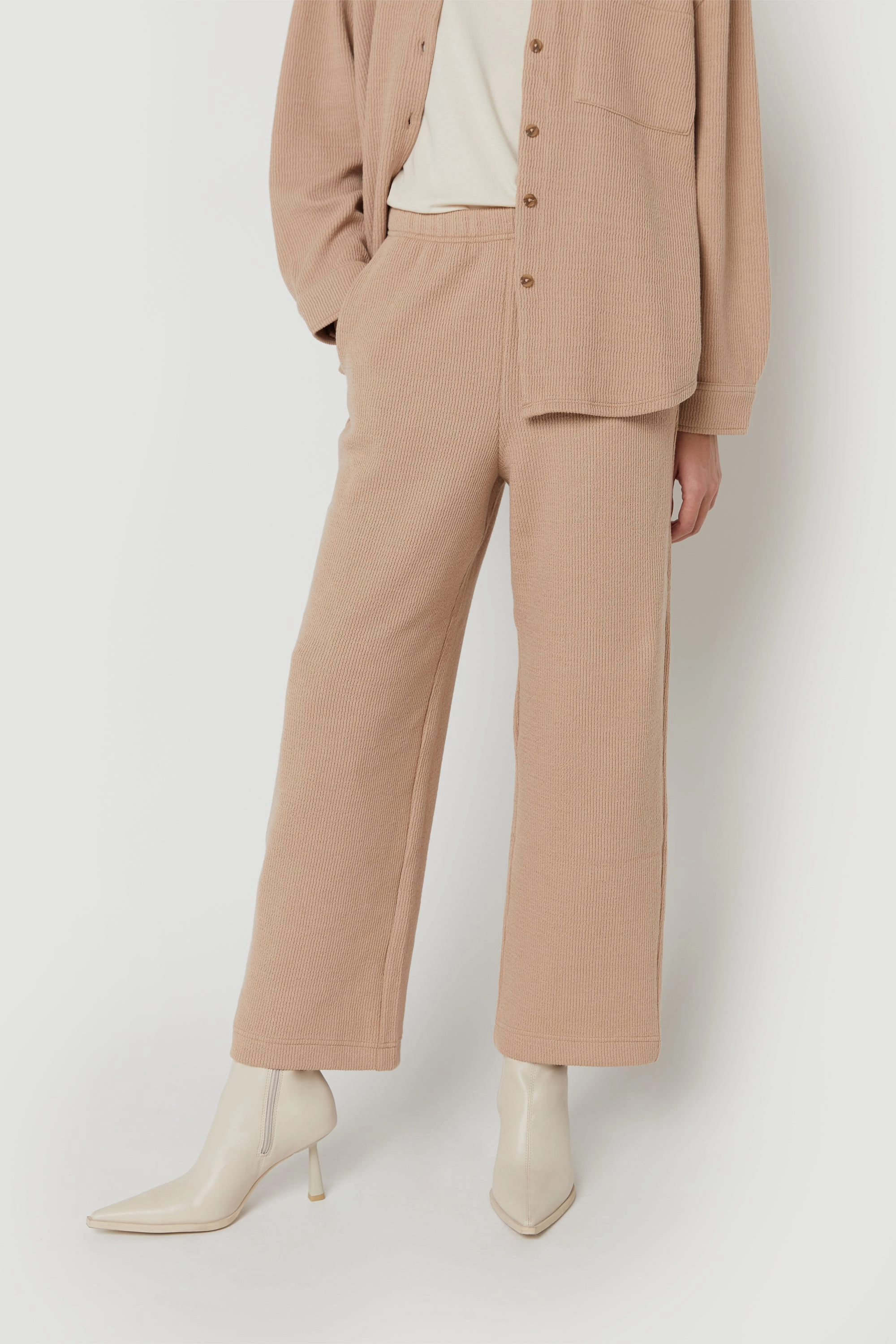 RIB-KNIT PANT wrinkle free