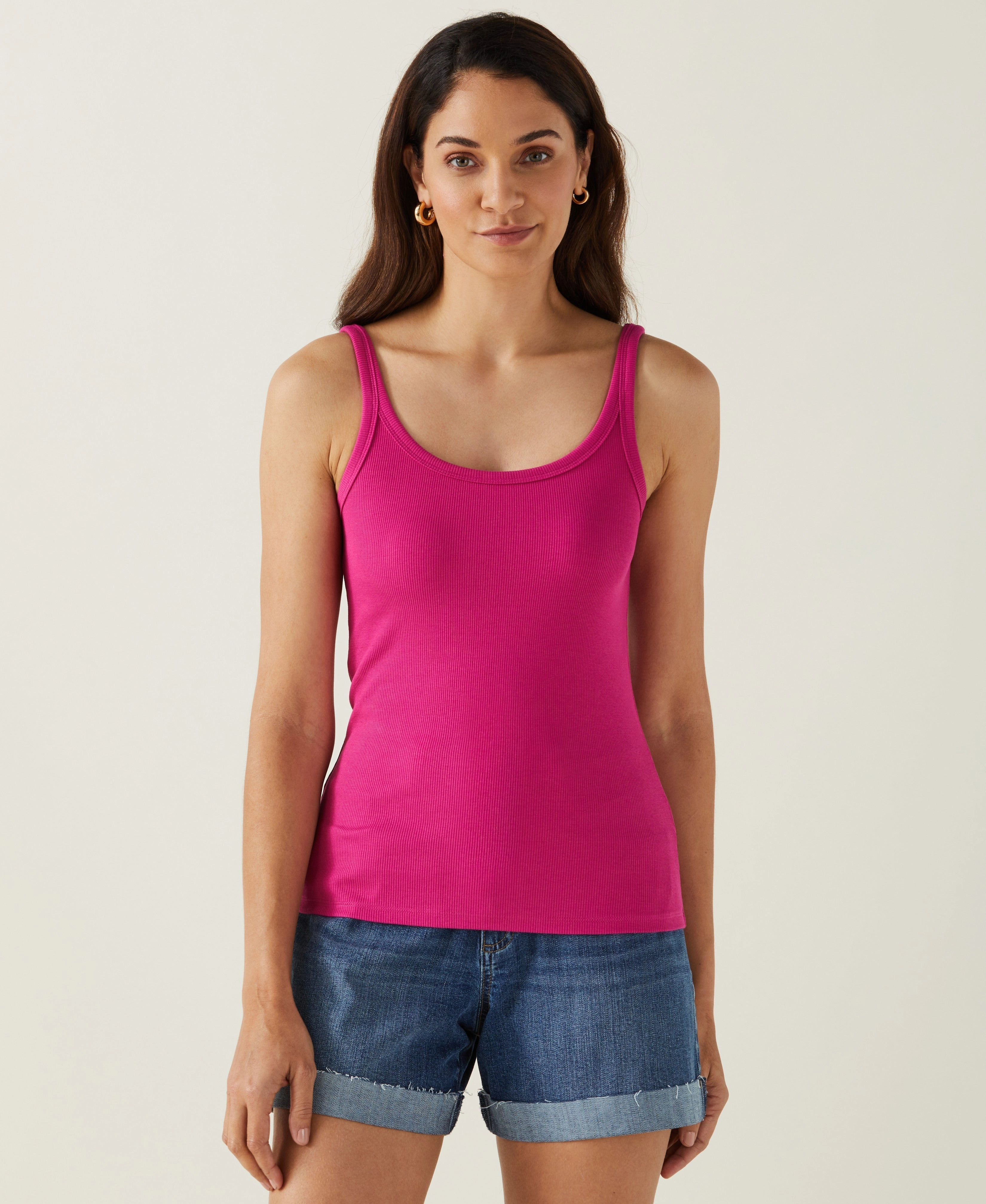 Ribbed Tank Top Layered Comfort Wear Warm Fit