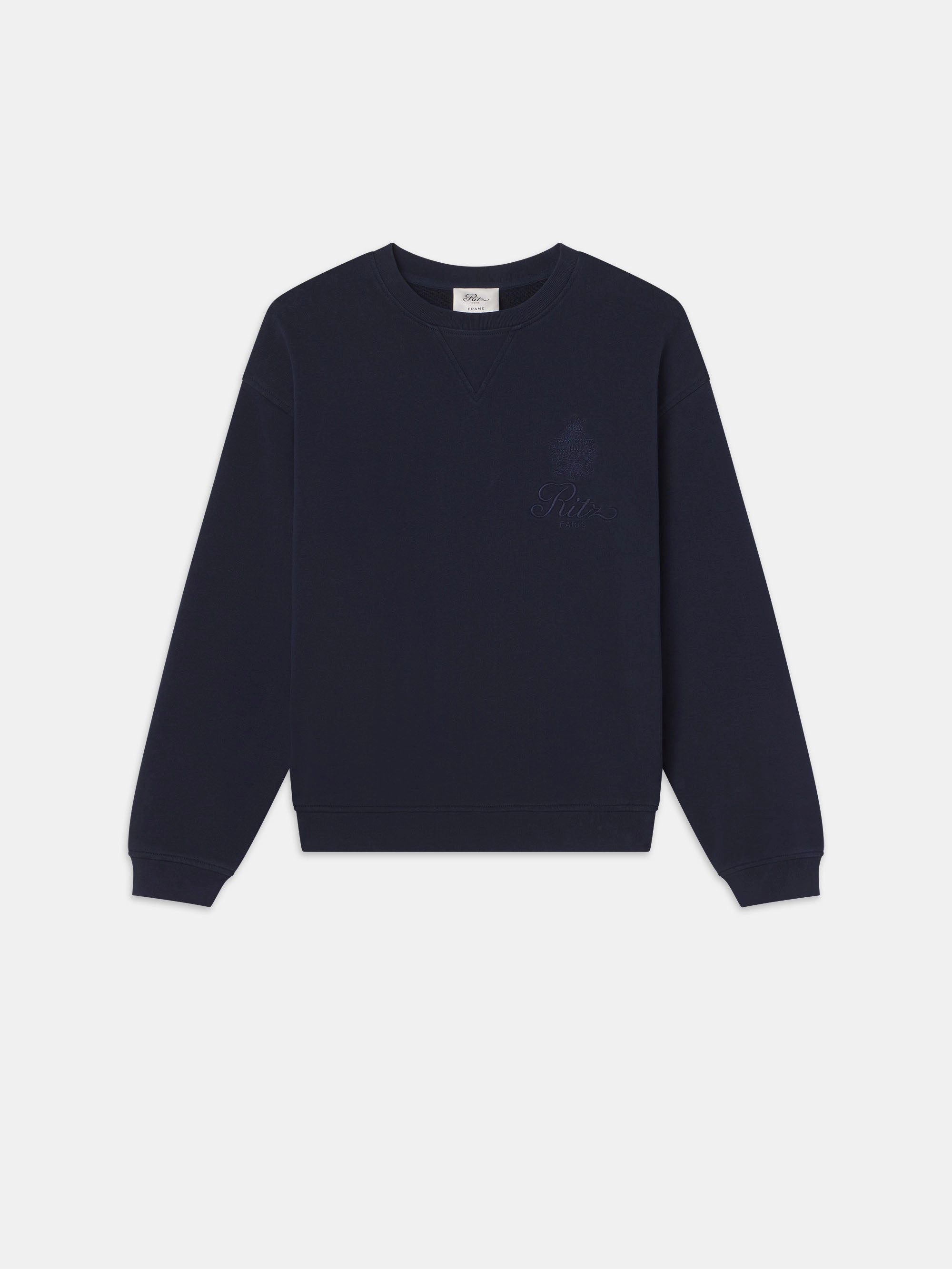 Ritz Unisex Tonal Logo Crewneck -- Dark Navy Soft Layers