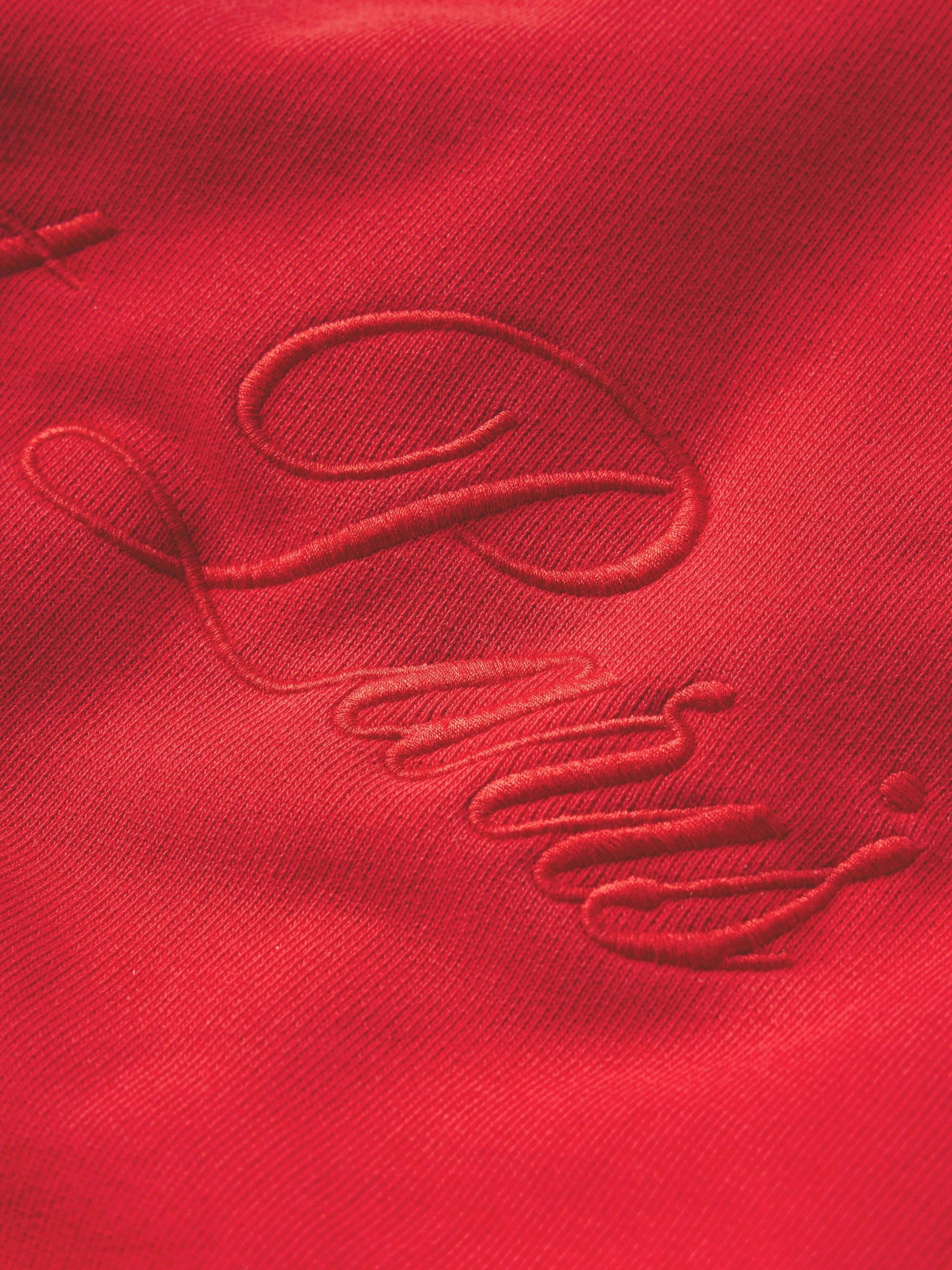 Ritz Unisex Tonal Logo Crewneck -- Red Adjustable Fit Everyday Comfort