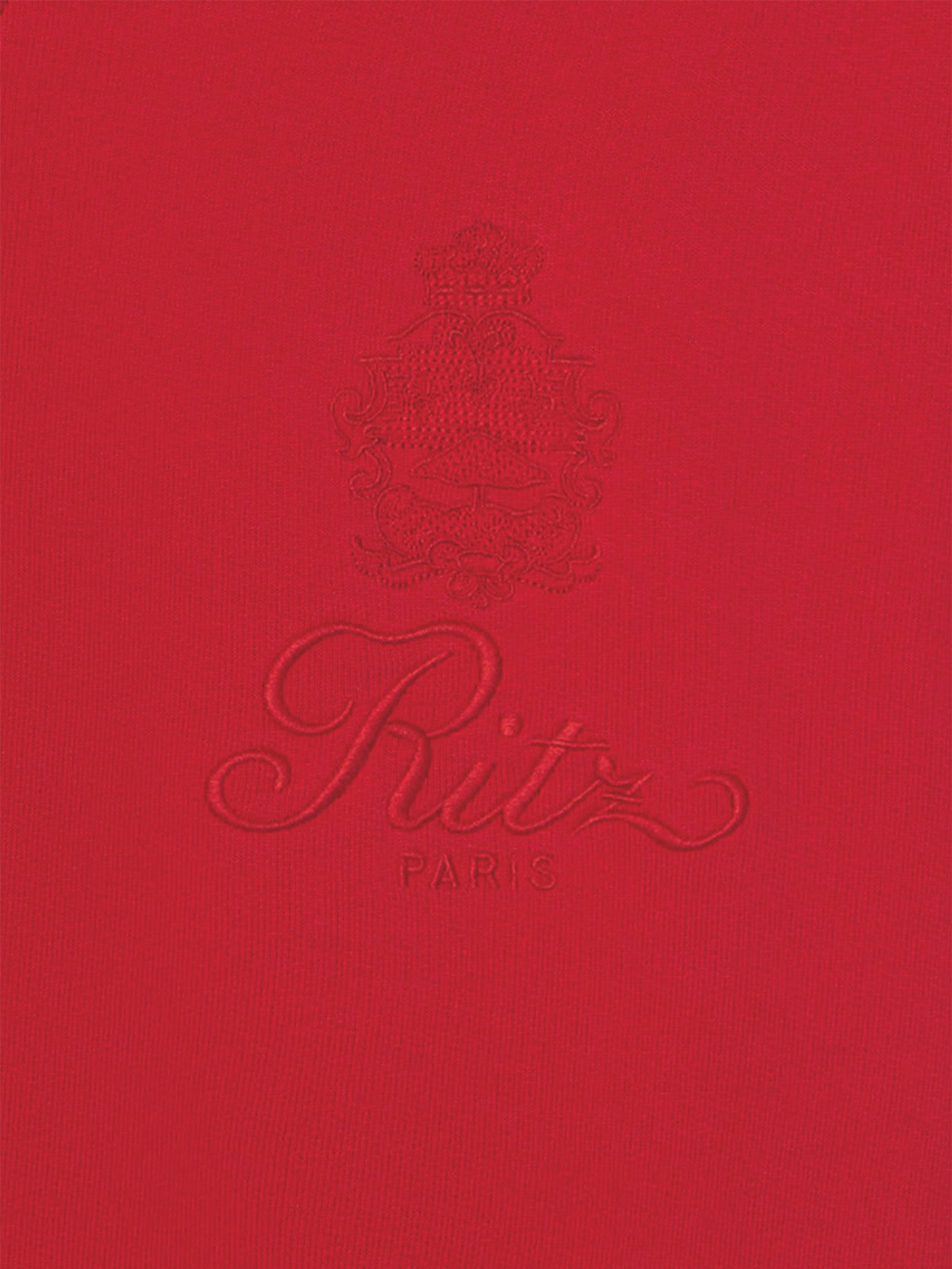 Ritz Unisex Tonal Logo Crewneck -- Red Sleek Comfort Fit