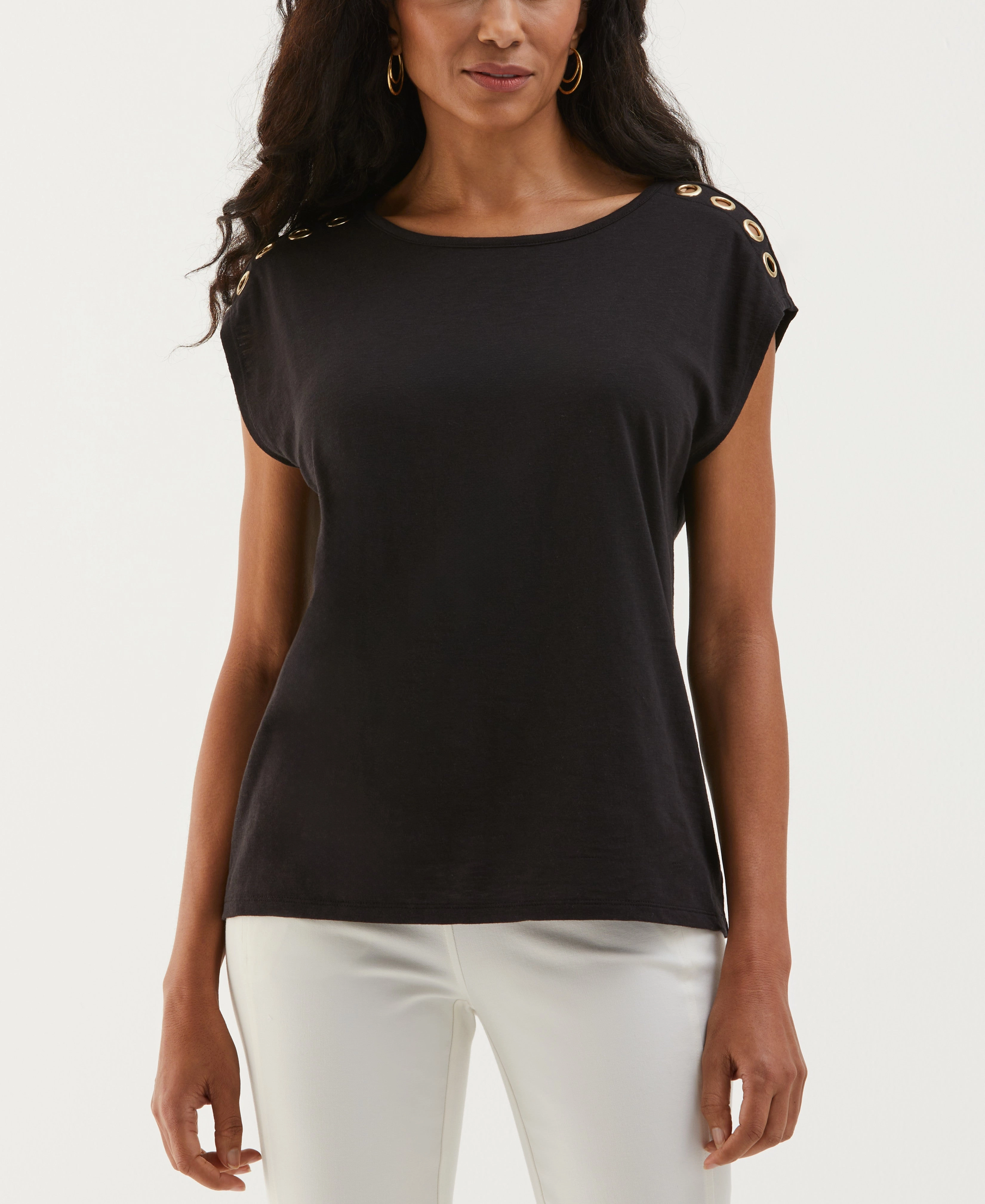 Casual Warmth Relaxed Waist Rivet Detail Tank Top